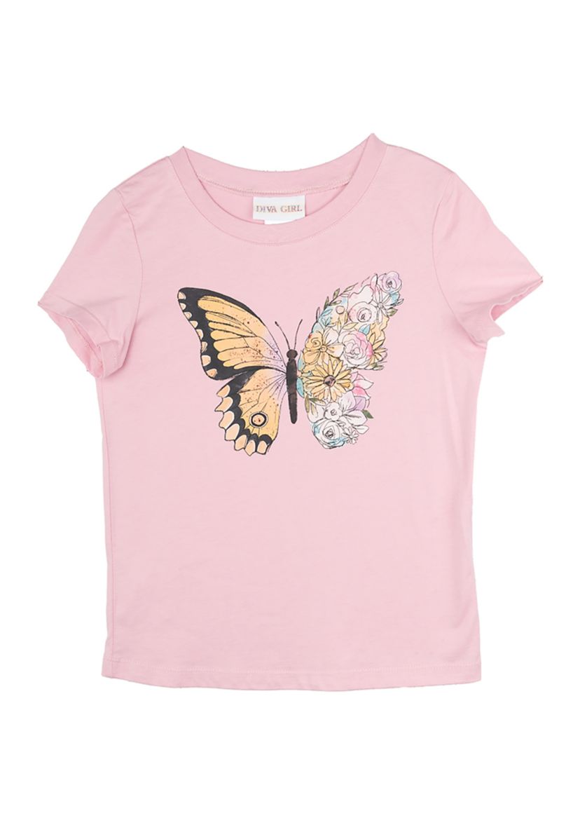Girls 7-16 Beautiful Butterfly Graphic T-Shirt