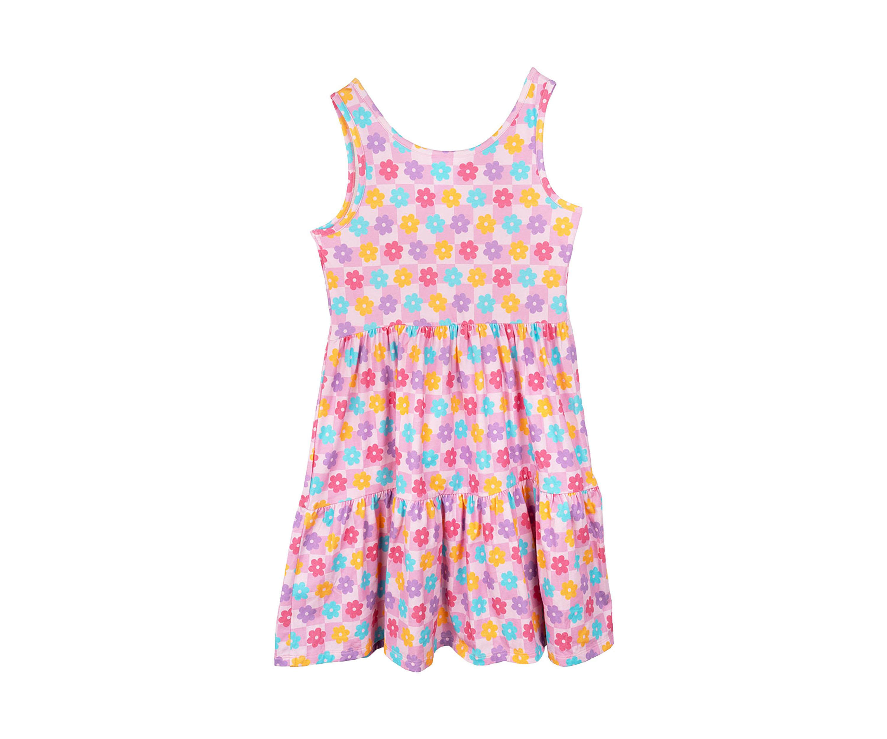 Girls 7-16 Pink Daisy Printed Dress