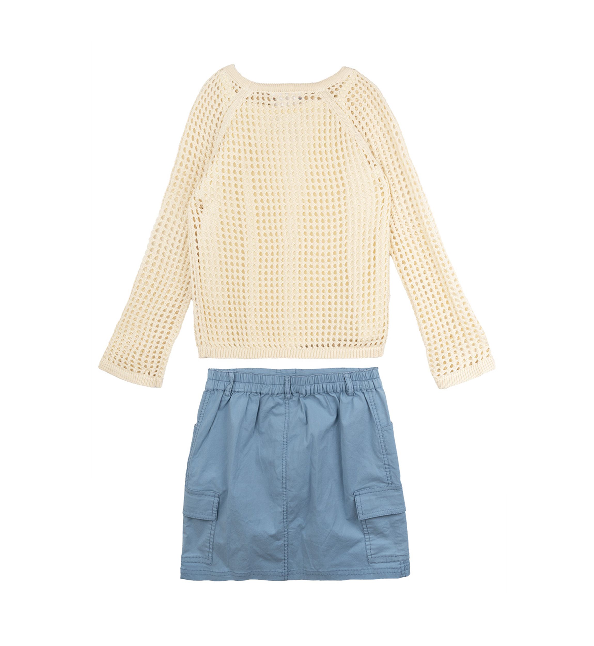 Girls 7-16 Top, Skort and Necklace Set