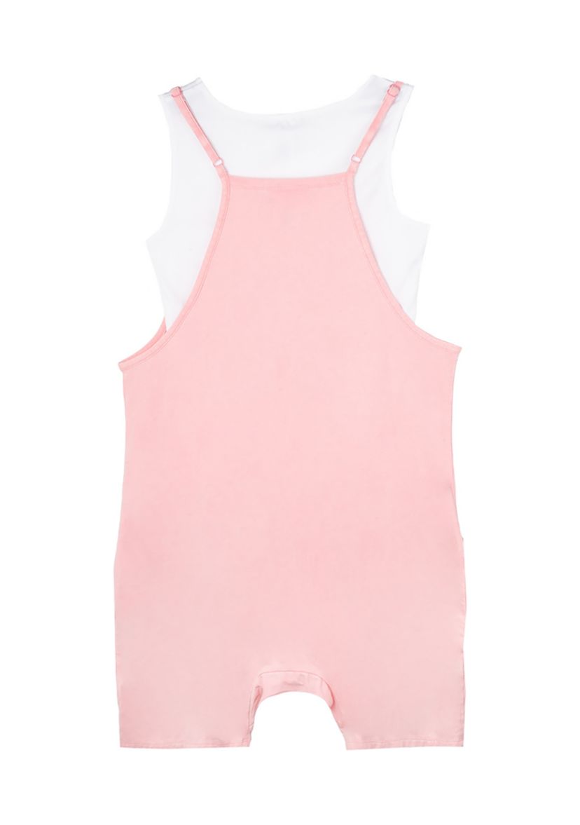 Girls 7-16 Pink Knit Romper