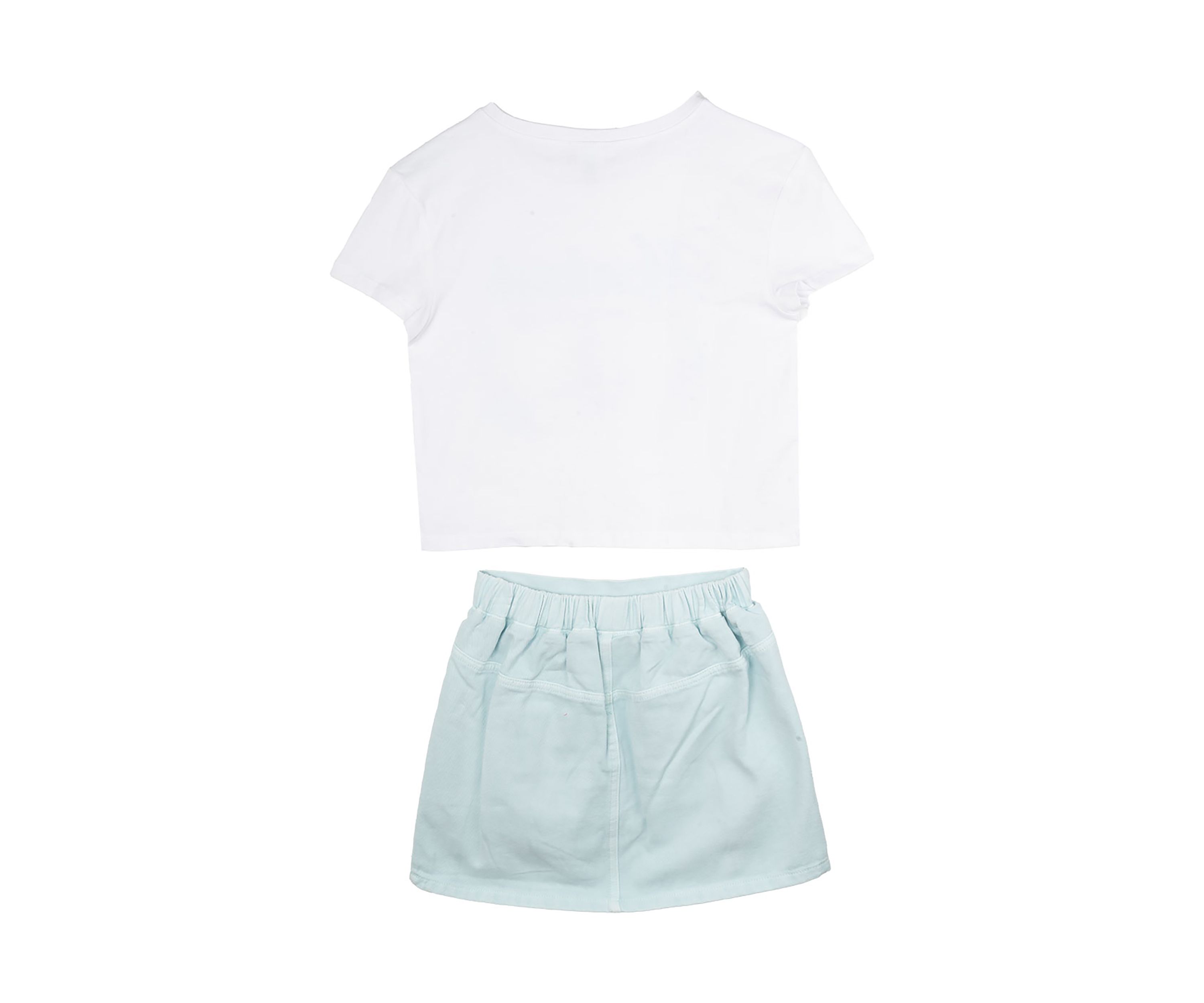 Girls 7-16 Nantucket Graphic Top and Denim Skort Set