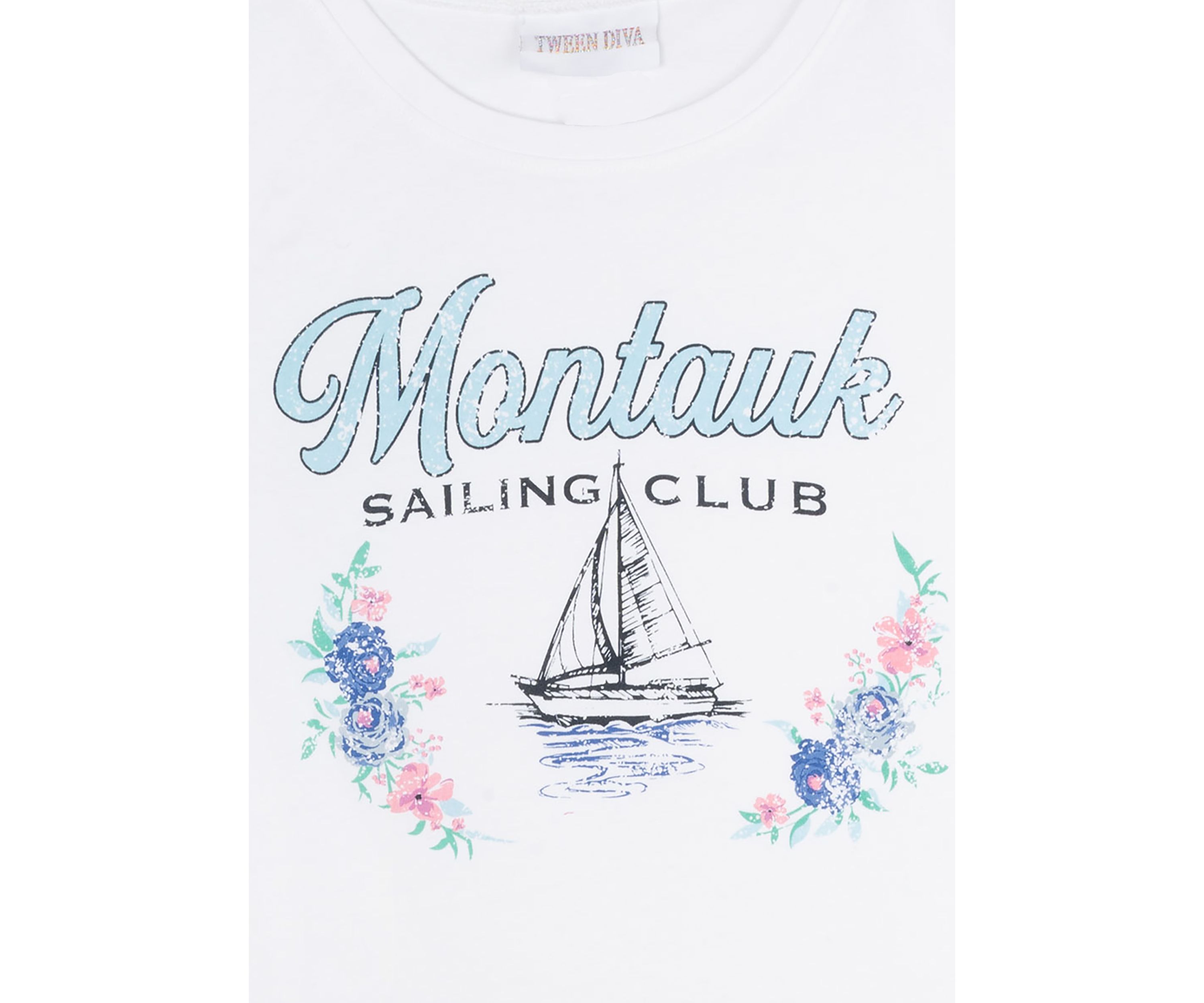 Girls 7-16 Nantucket Graphic Top and Denim Skort Set