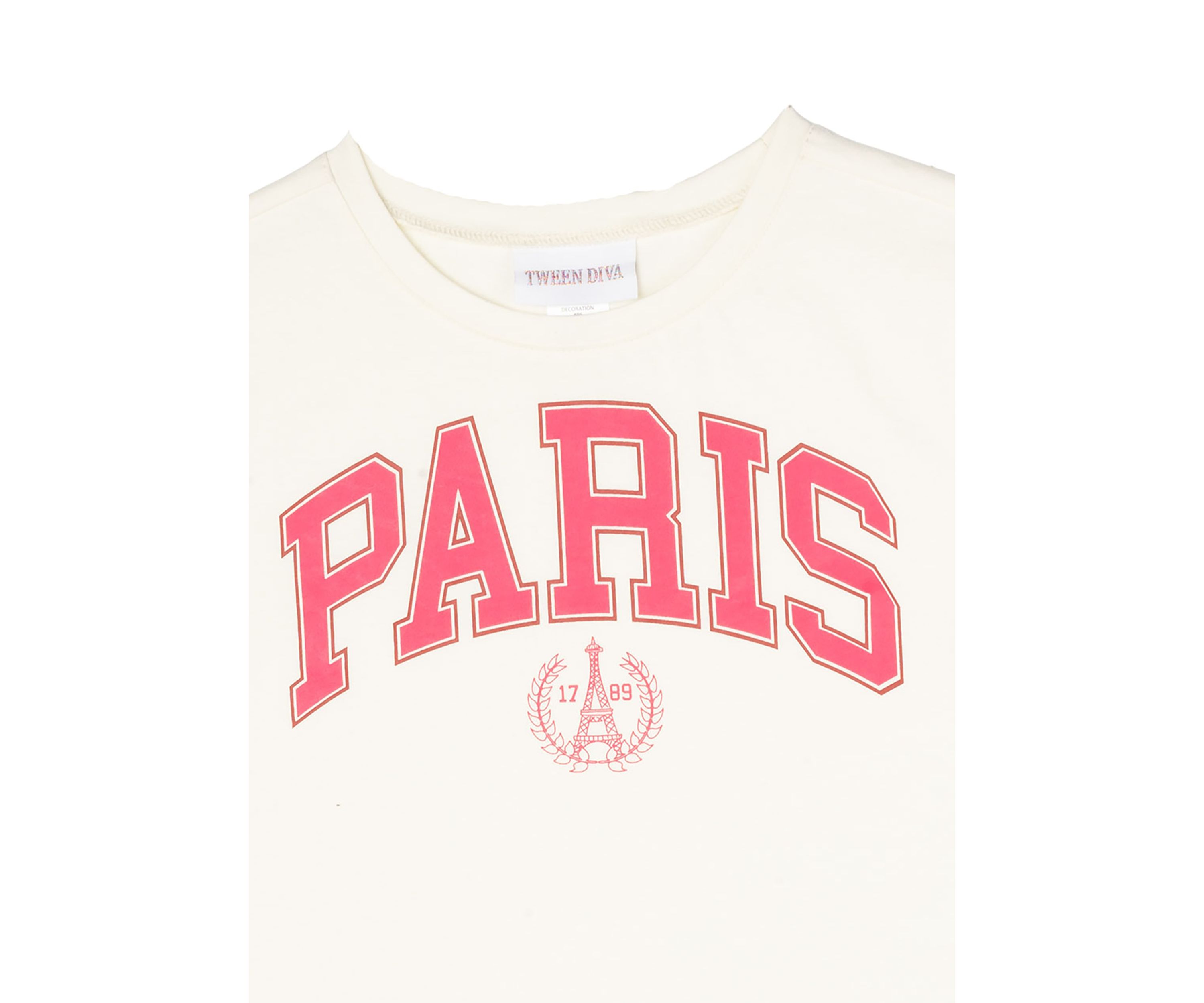 Girls 7-16 Paris Graphic T-Shirt and Denim Skort Set
