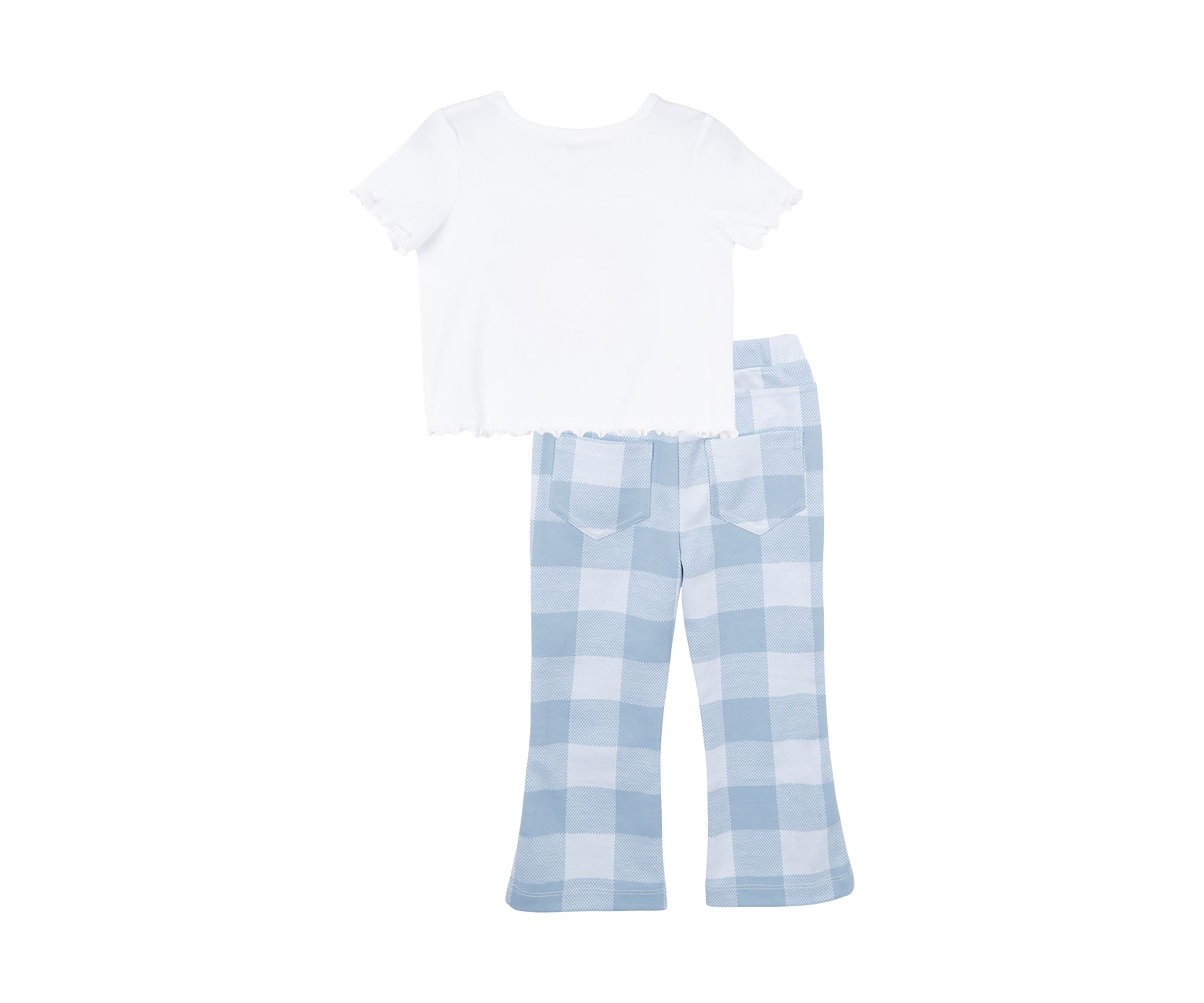 Girls 4-6x Graphic T-Shirt and Printed Pants with Bracelet