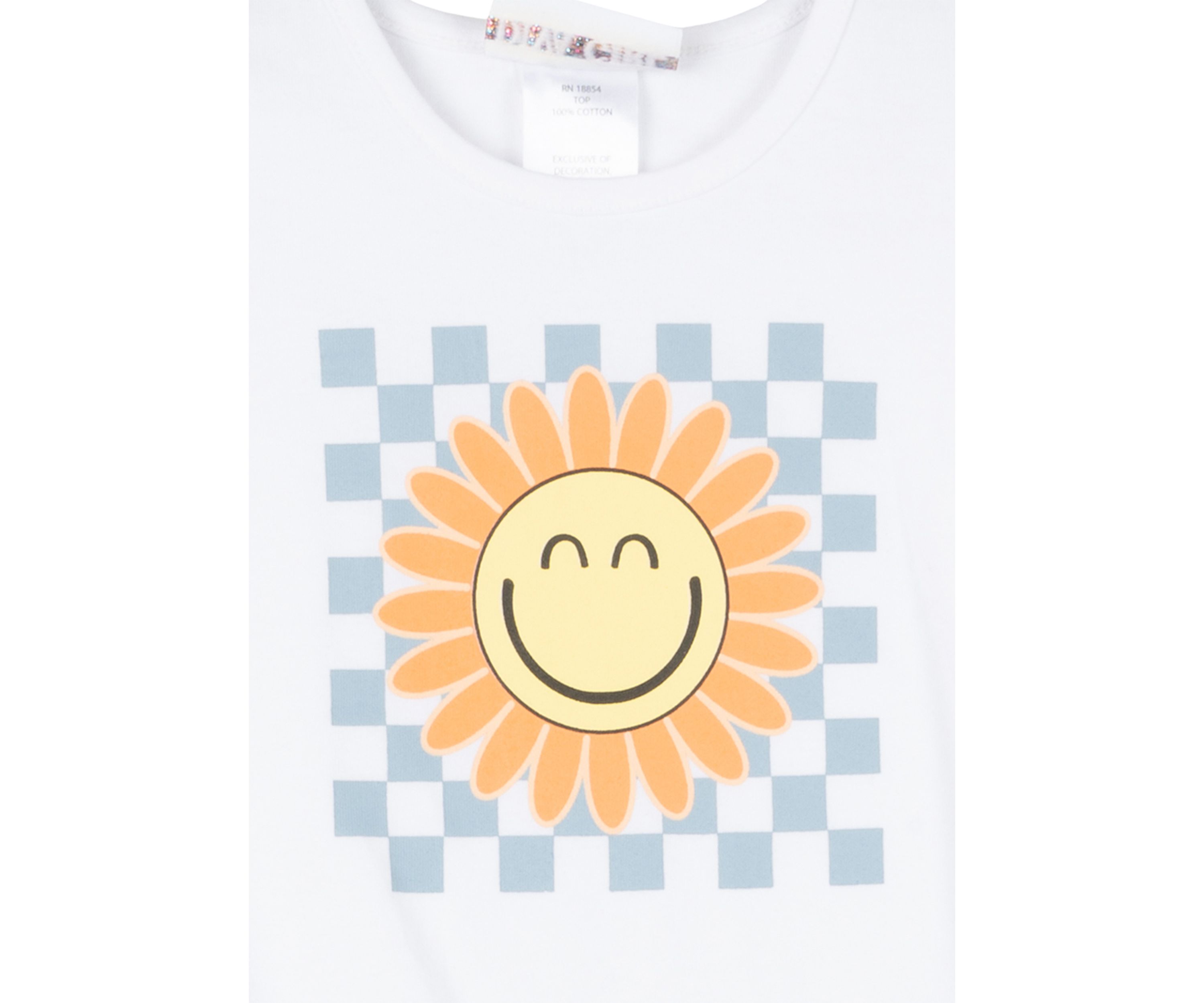 Girls 4-6x Graphic T-Shirt and Printed Pants with Bracelet