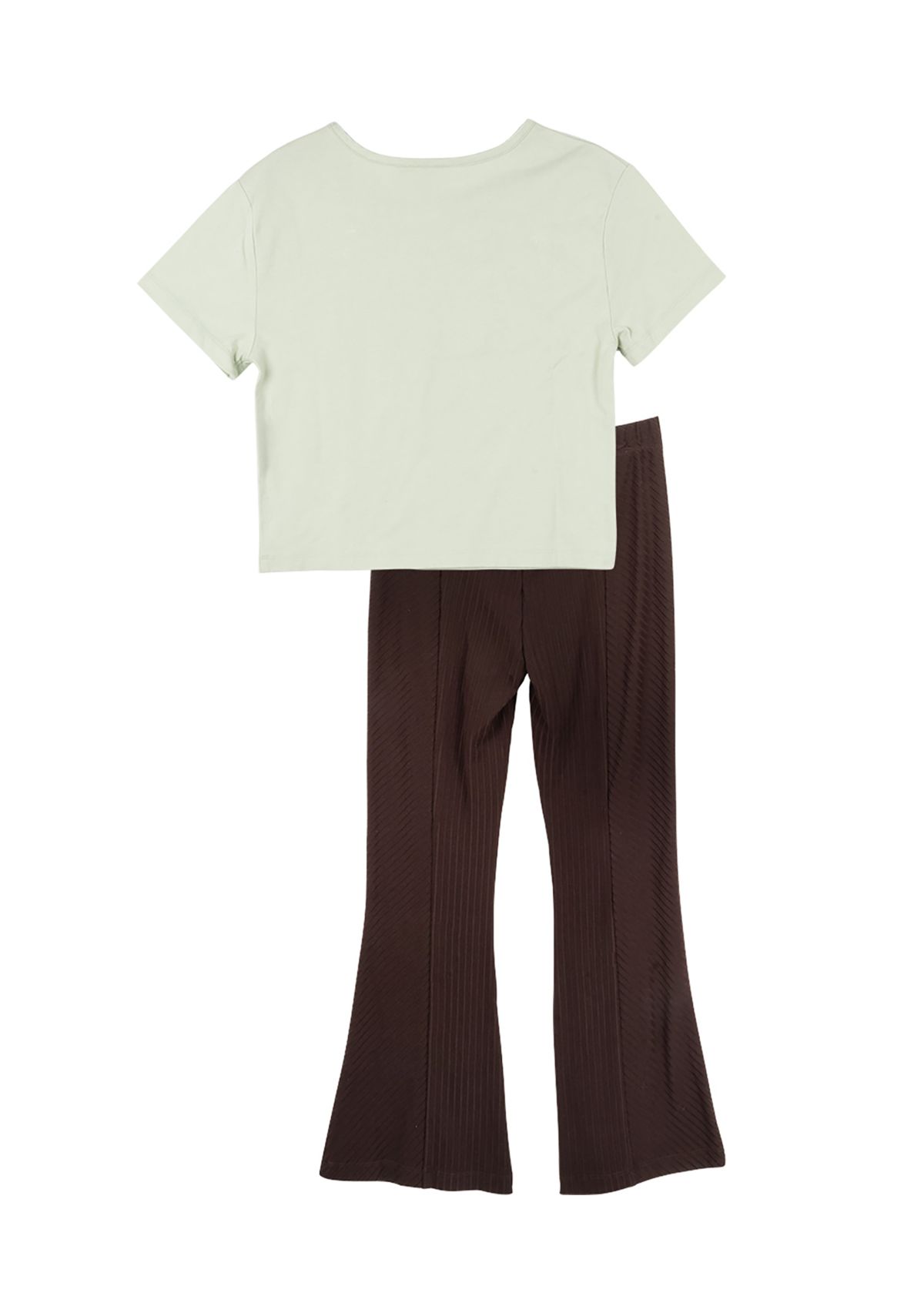 Girls 7-16 Butterfly Graphic T-Shirt and Pants Set with Scrunchie