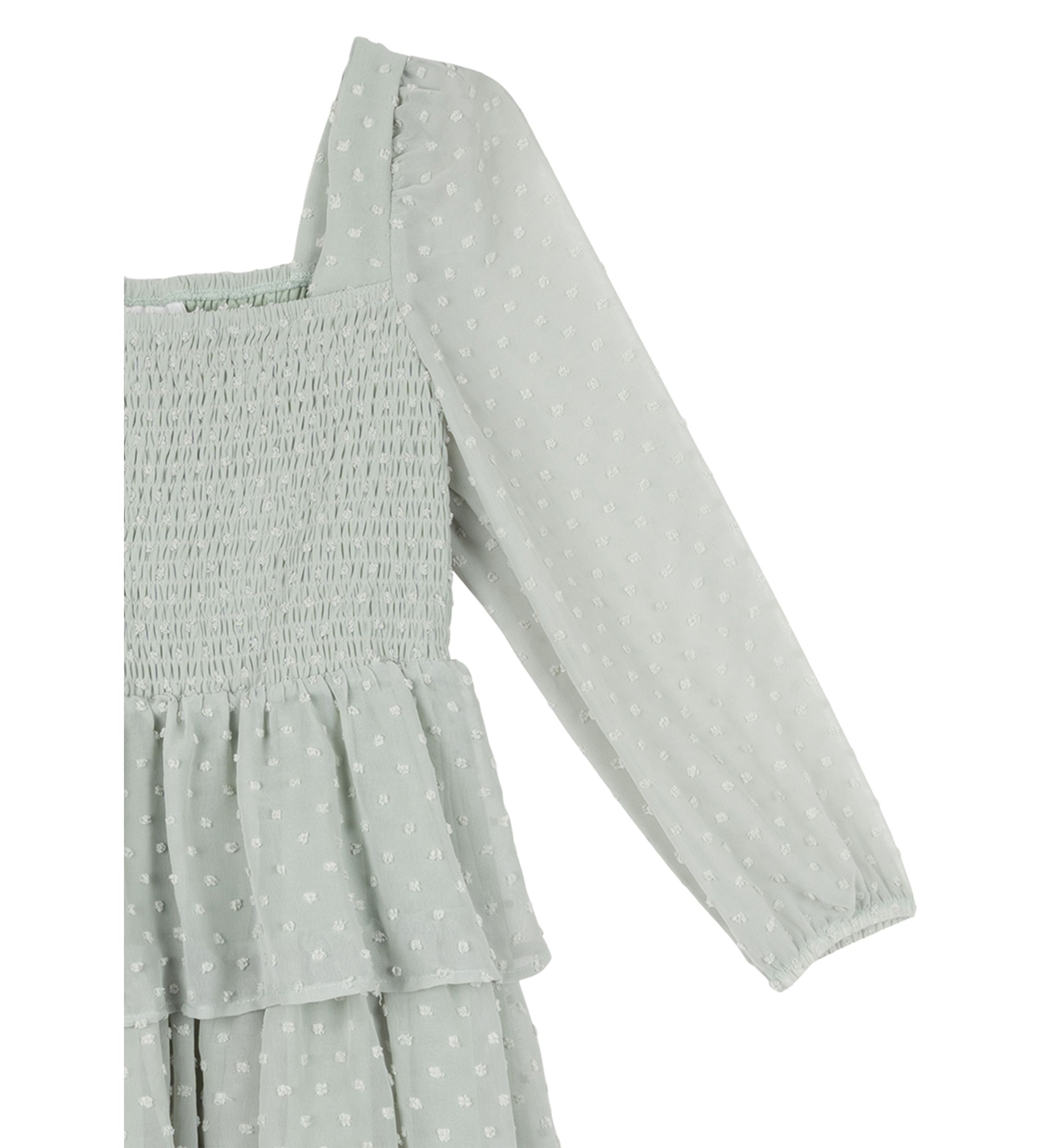 Girls 7-16 Smocked Ruffle Chiffon Dress