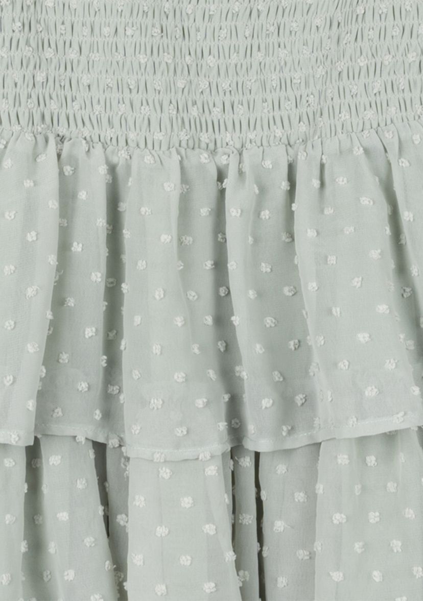 Girls 7-16 Smocked Ruffle Chiffon Dress