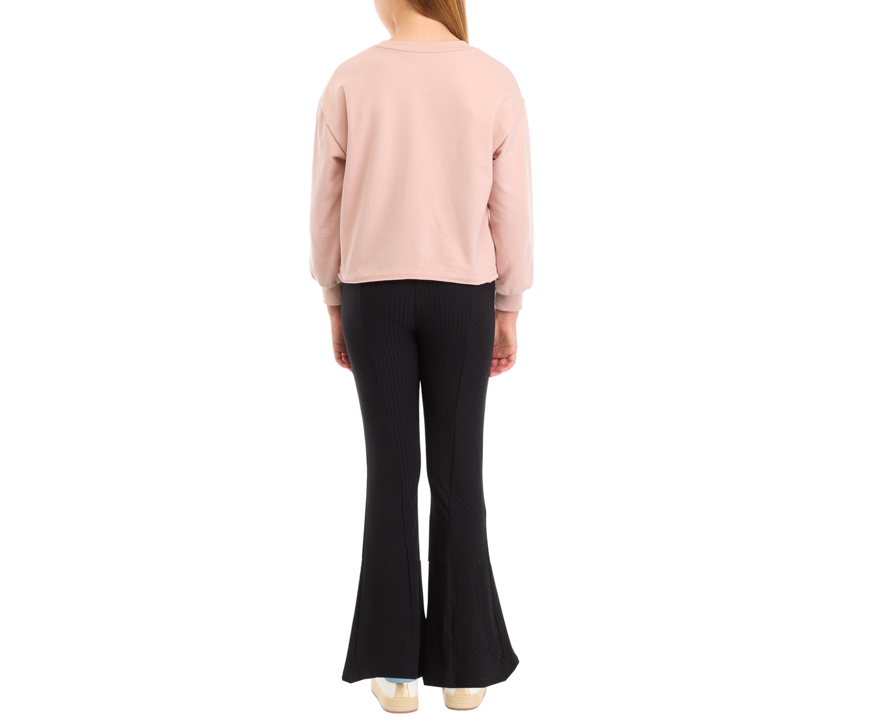 Girls 7-16 Graphic Sweatshirt and Flare Pants Set