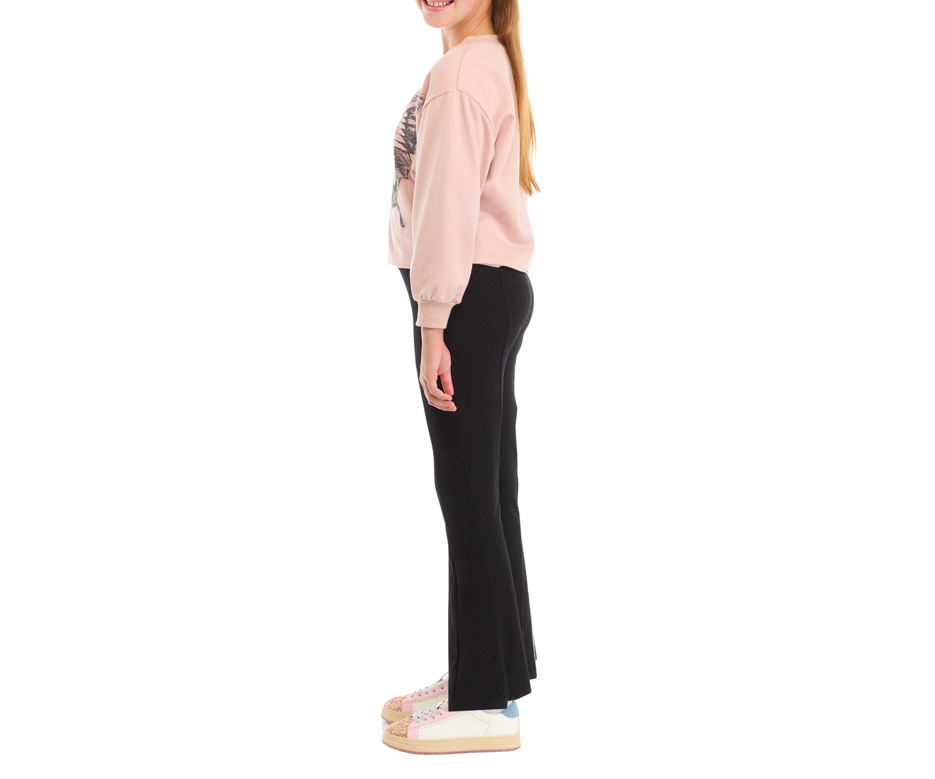Girls 7-16 Graphic Sweatshirt and Flare Pants Set