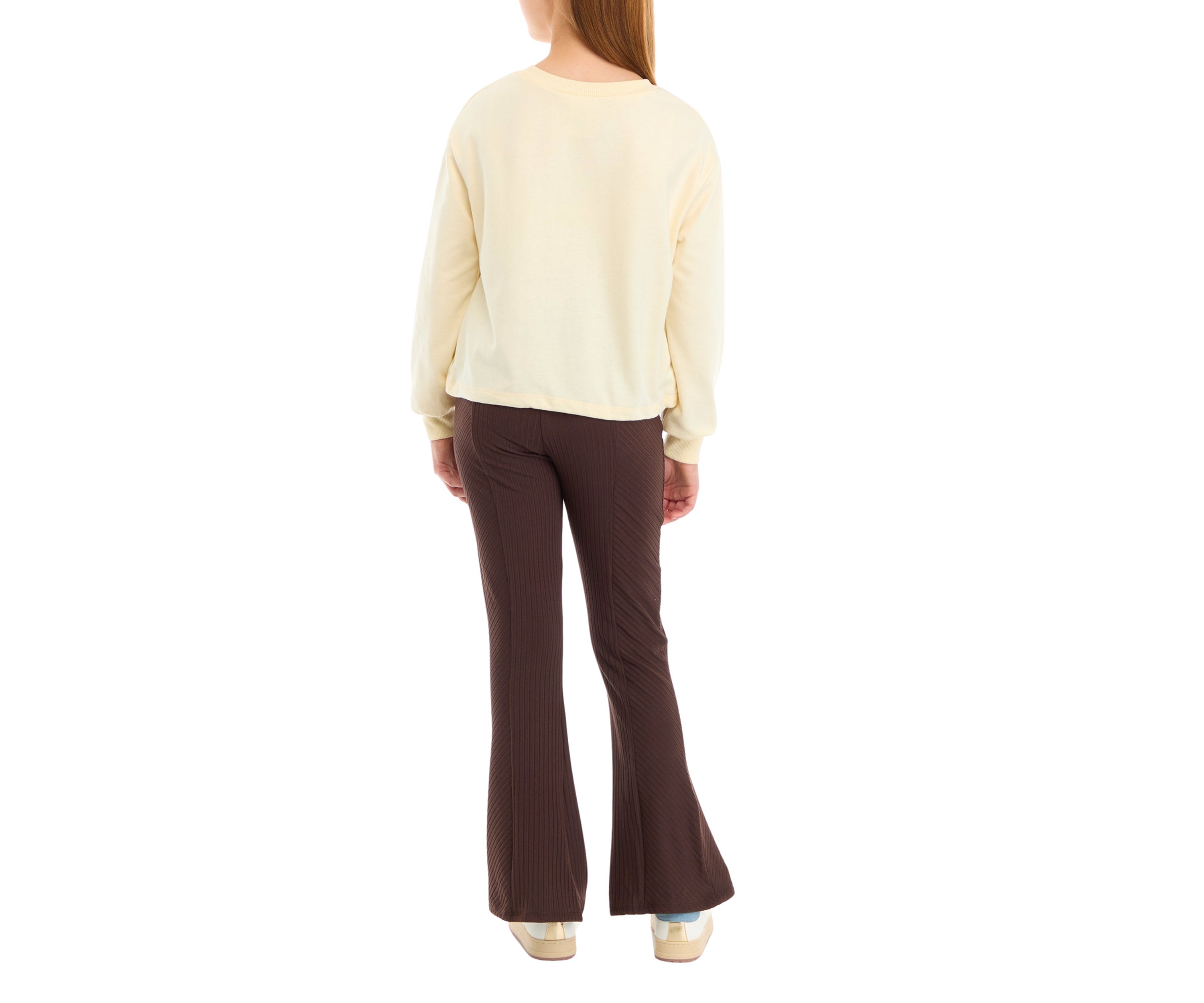 Girls 7-16 Graphic Sweatshirt and Flare Pants Set