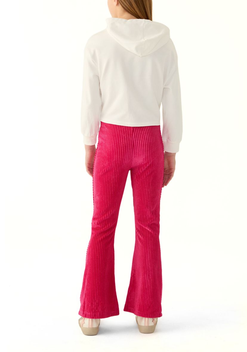 Girls 7-16 2-Piece Graphic Hoodie and Pants Set 