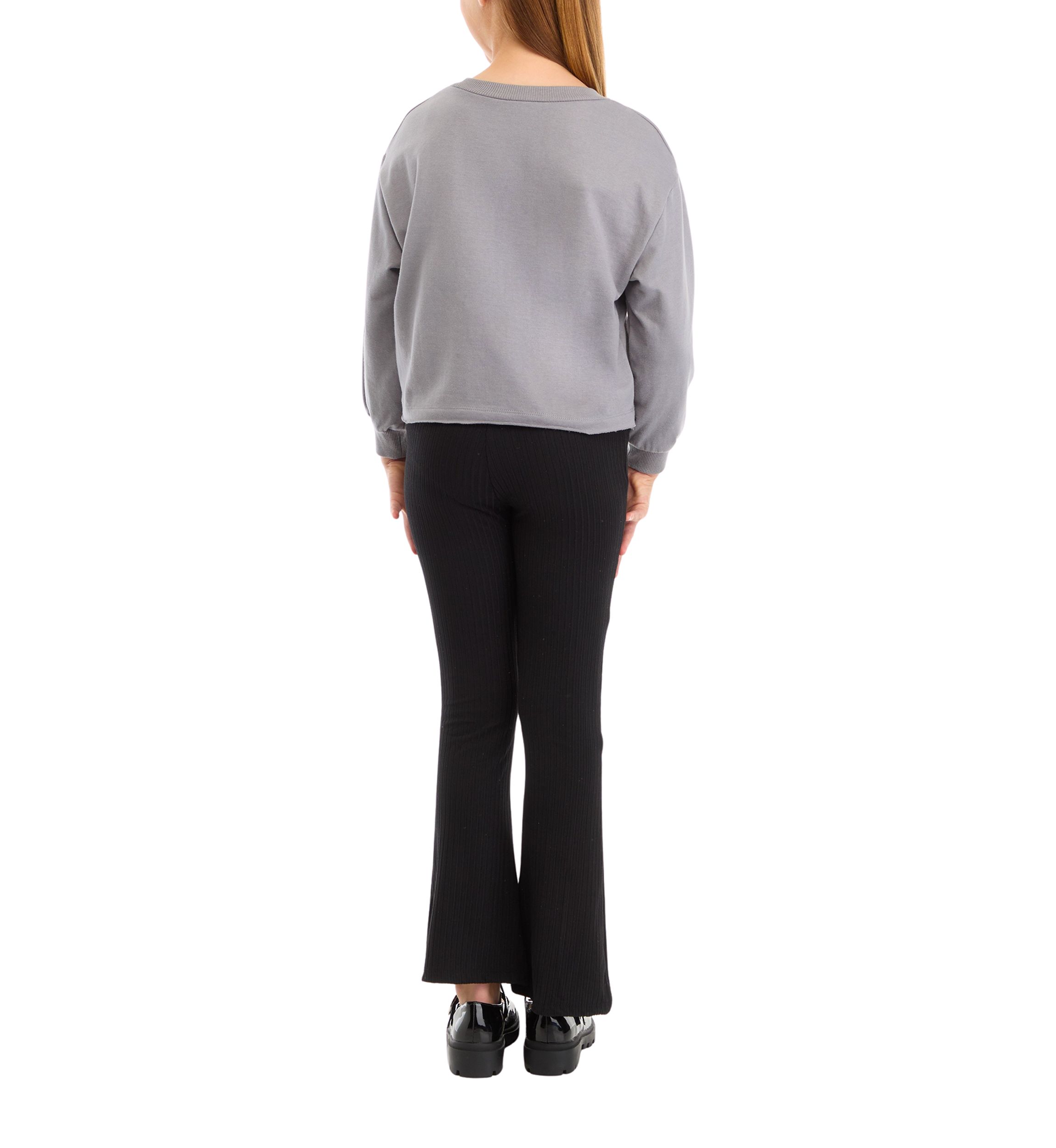 Girls 7-16 Graphic Sweatshirt and Flare Pants Set