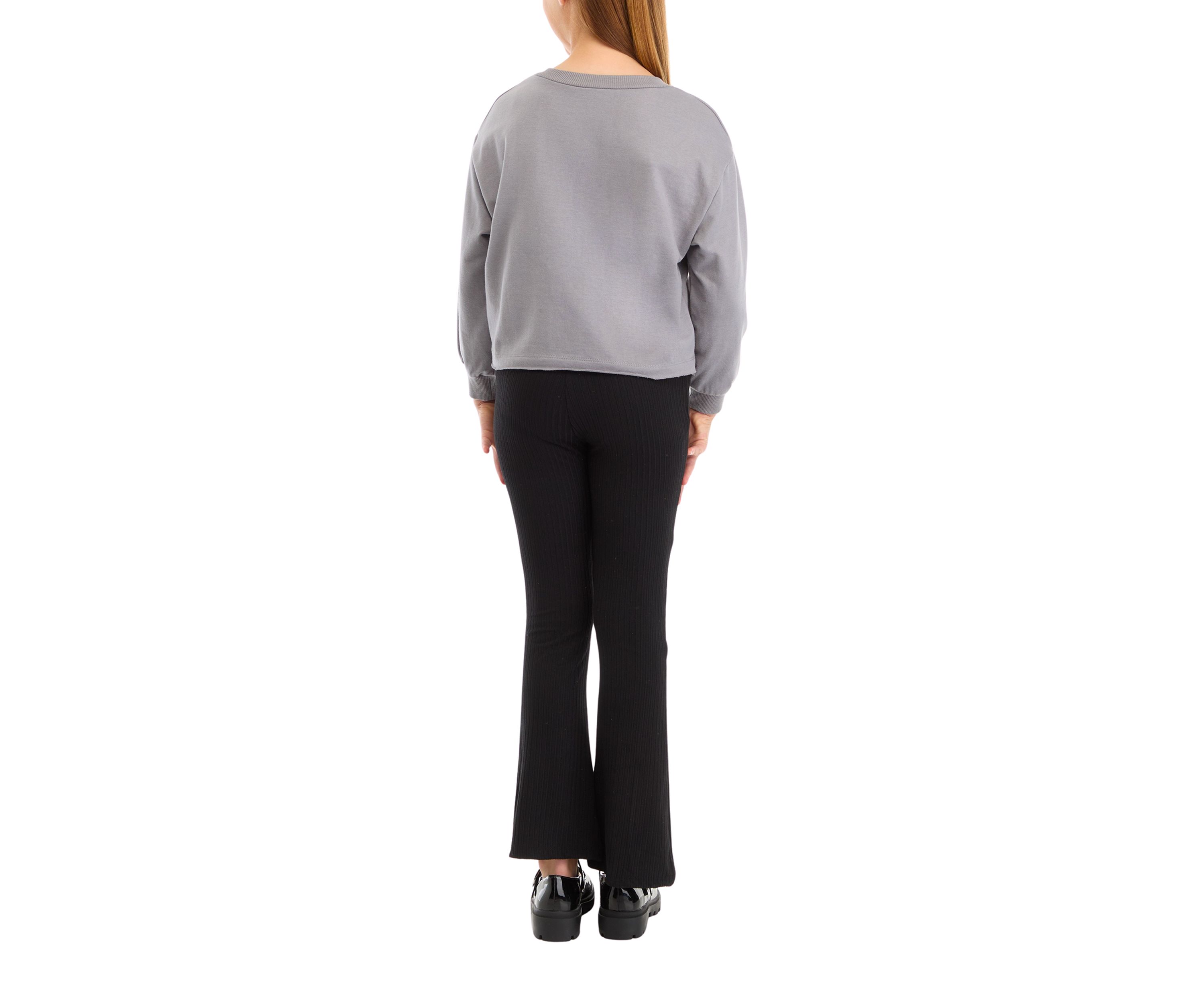 Girls 7-16 Graphic Sweatshirt and Flare Pants Set
