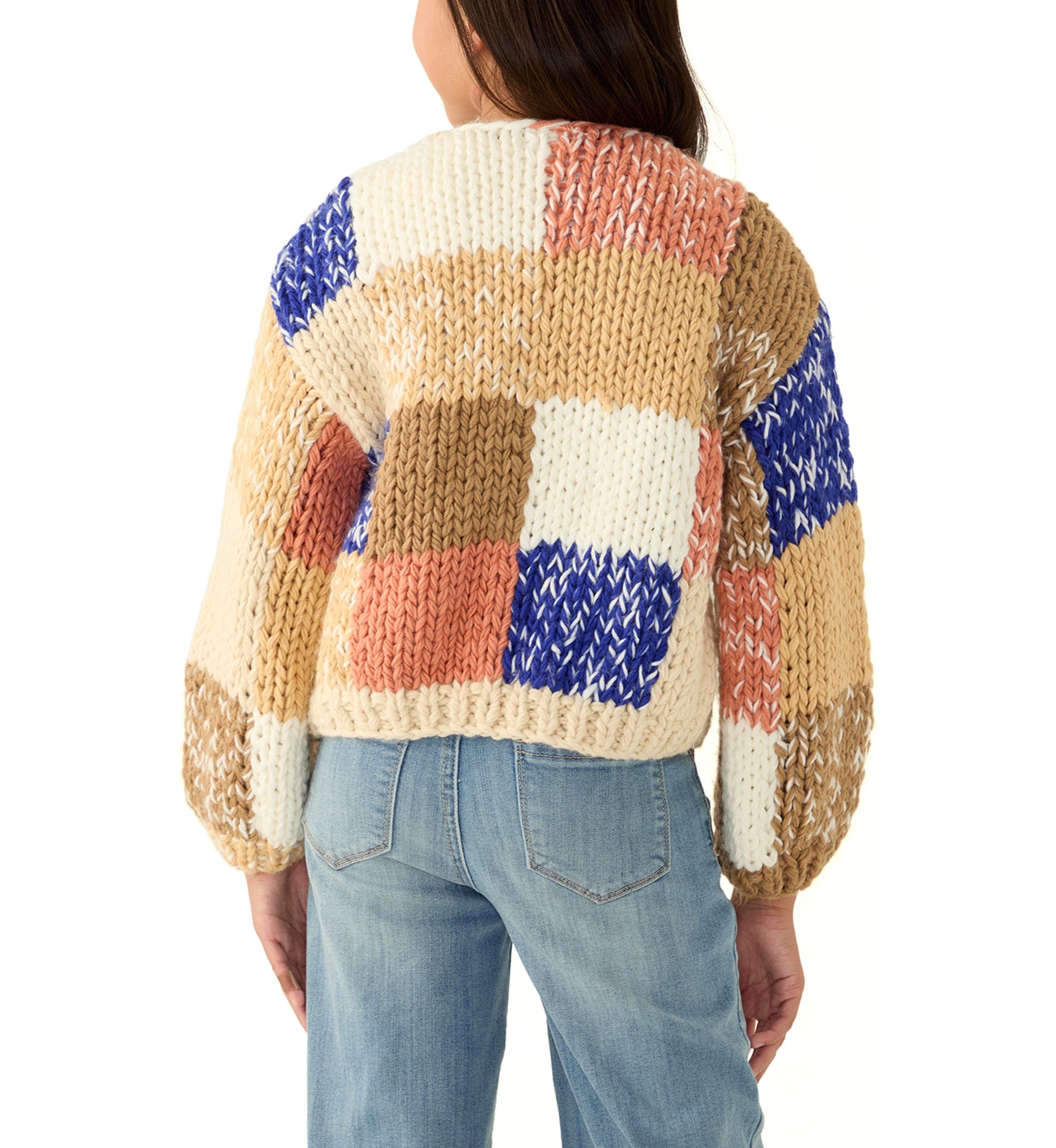 Girls 7-16 Patchwork Sweater and T-Shirt Set 