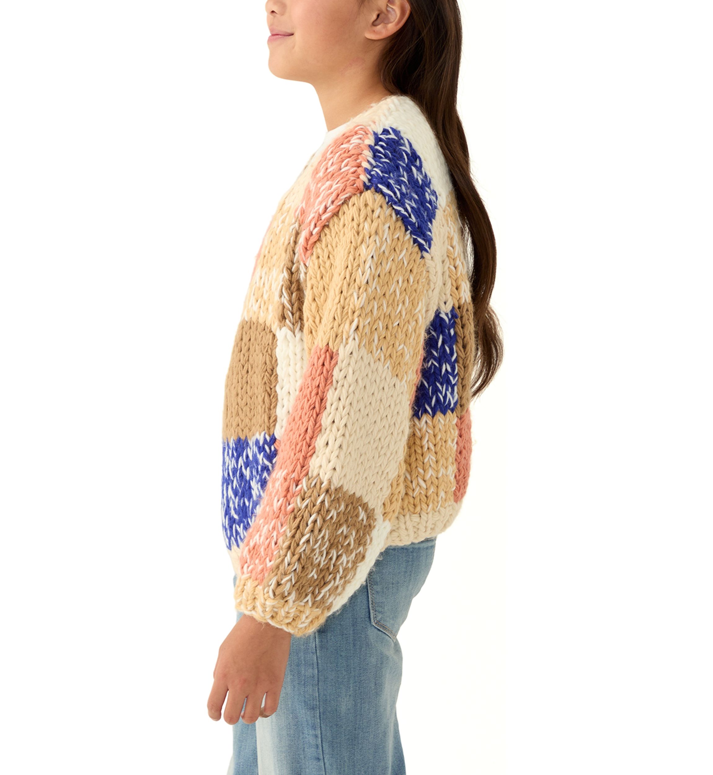 Girls 7-16 Patchwork Sweater and T-Shirt Set 