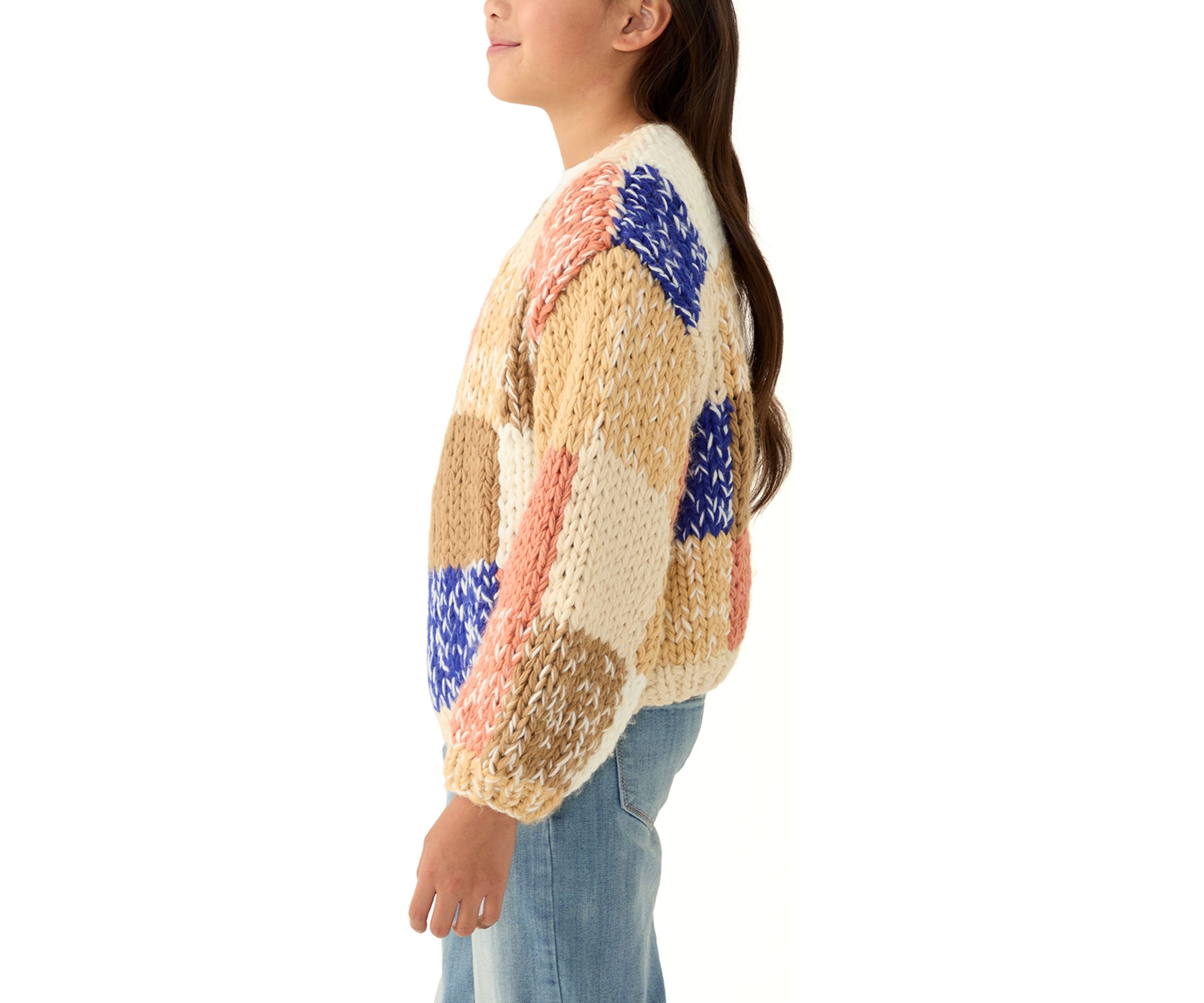 Girls 7-16 Patchwork Sweater and T-Shirt Set 