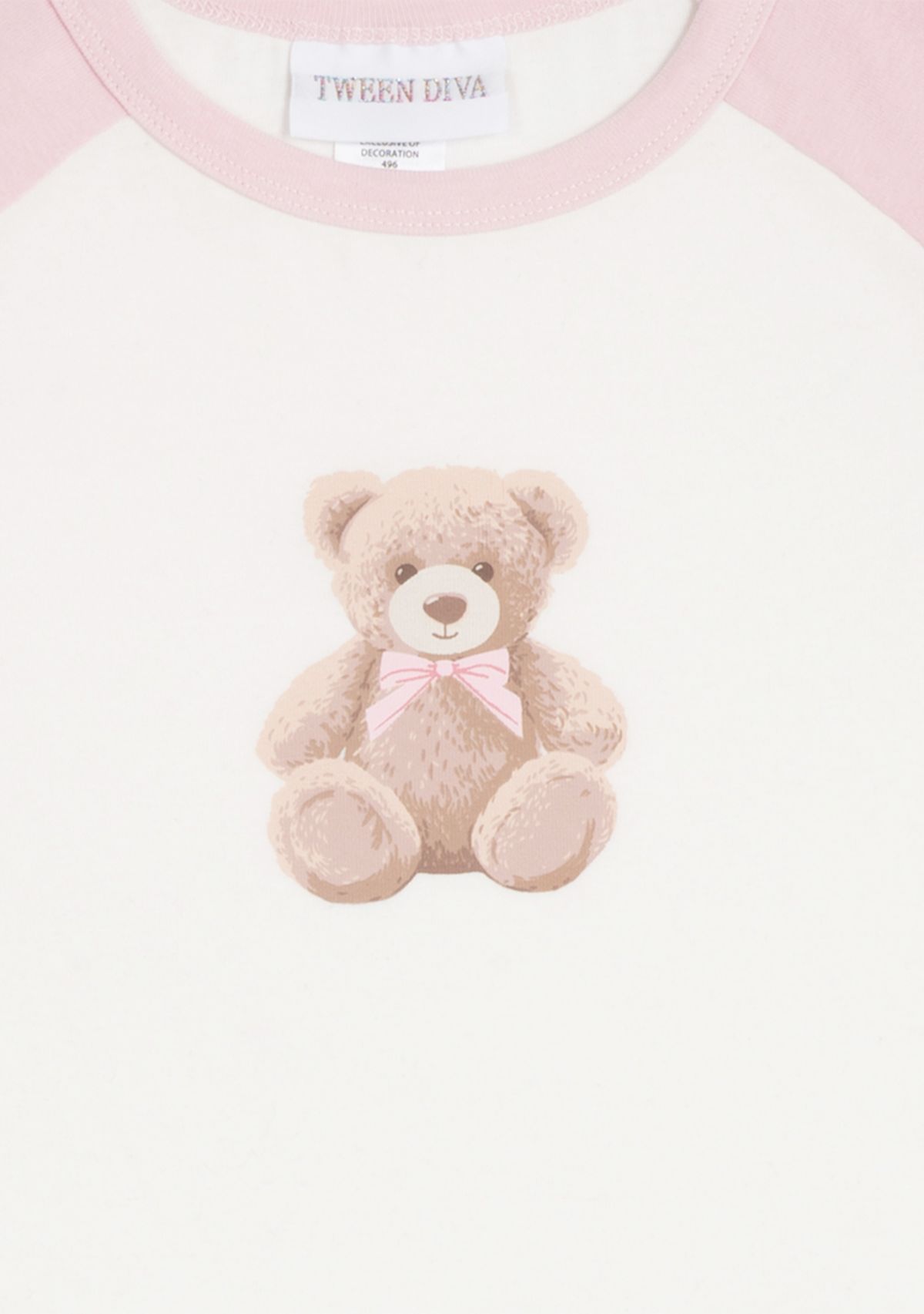 Girls 7-16 Bear Graphic T-Shirt and Denim Skort Set 