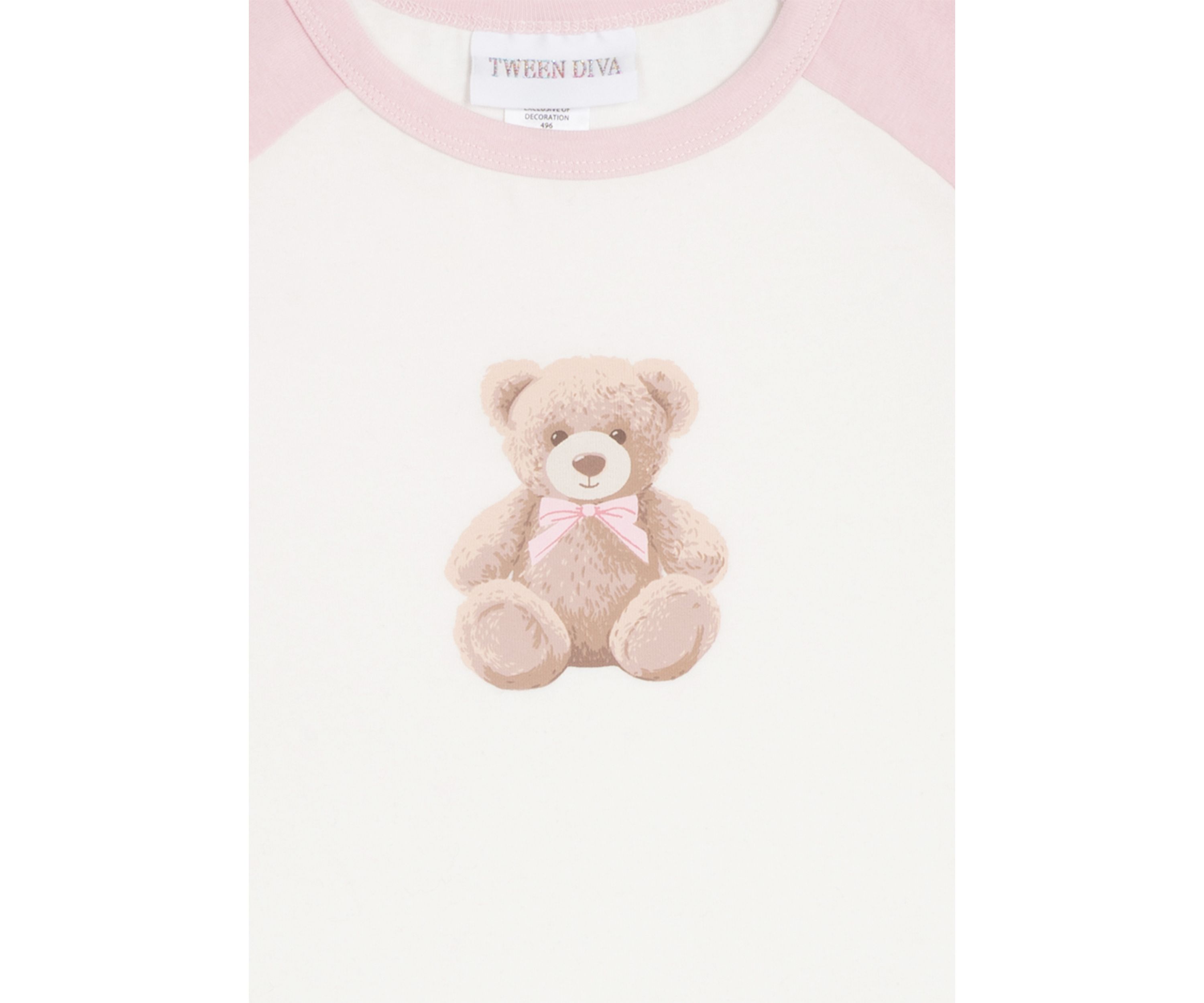 Girls 7-16 Bear Graphic T-Shirt and Denim Skort Set 