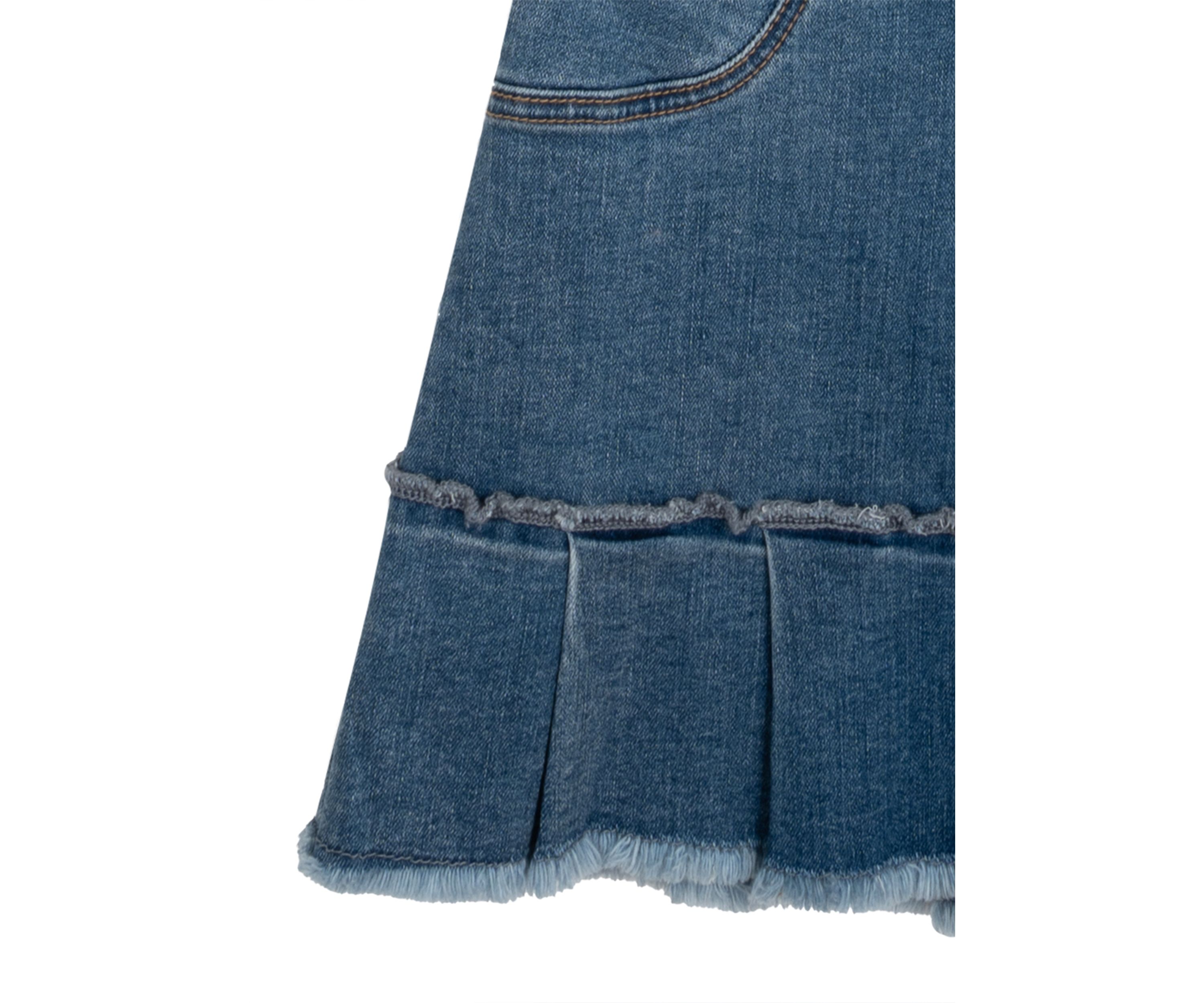 Girls 7-16 Bear Graphic T-Shirt and Denim Skort Set 