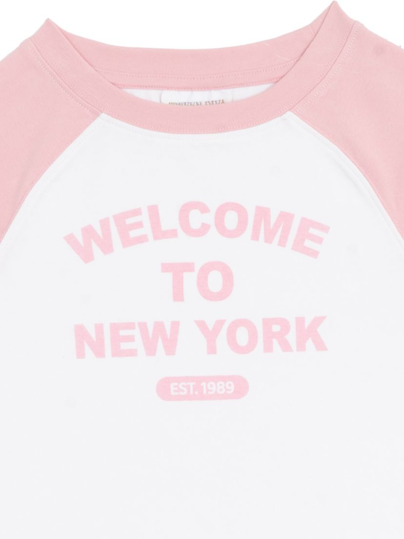 Girls 7-16 Raglan Graphic Baby T-Shirt and Jeans Set
