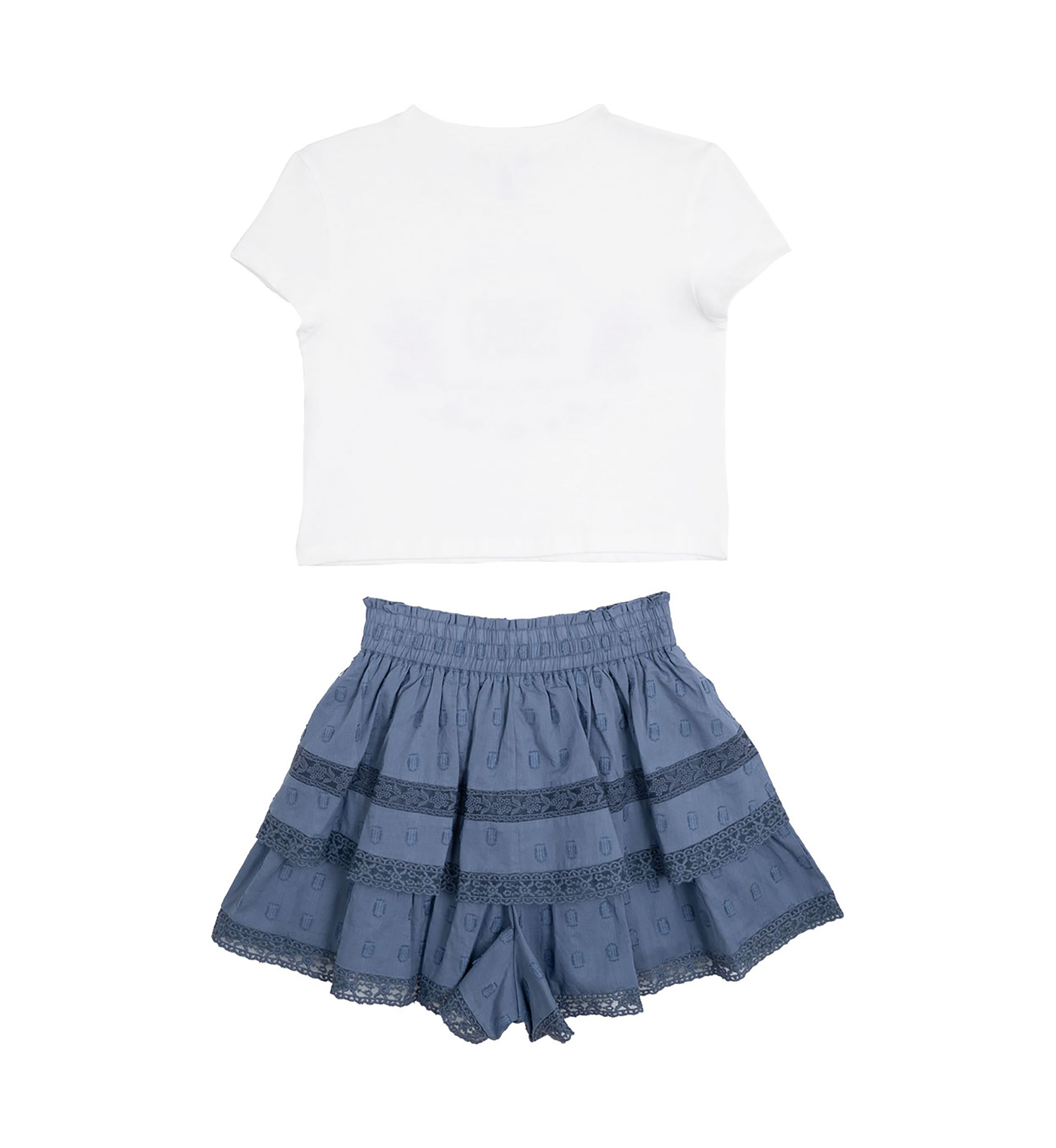 Girls 7-16 Austin Graphic T-Shirt and Tiered Ruffle Skort Set