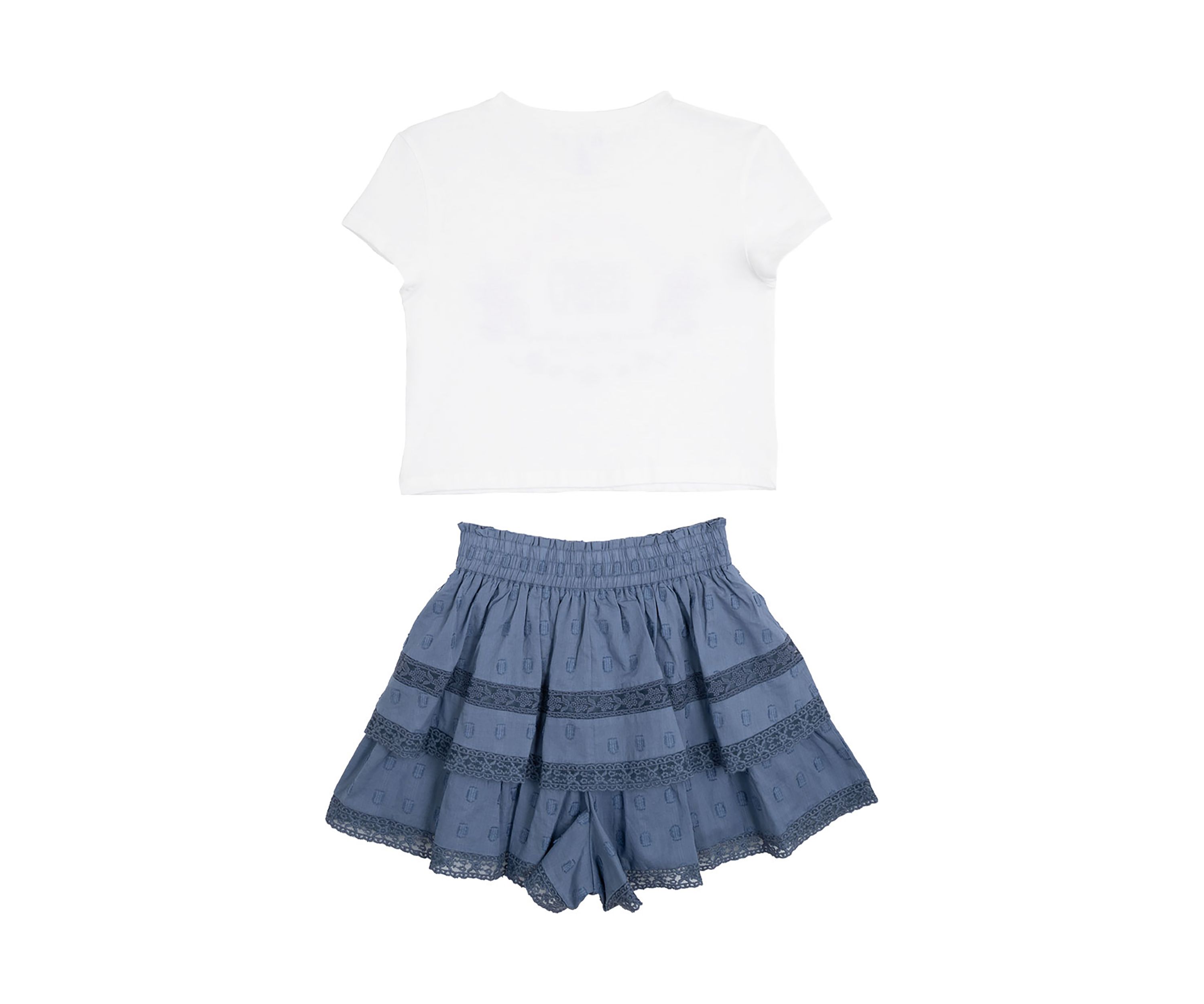 Girls 7-16 Austin Graphic T-Shirt and Tiered Ruffle Skort Set