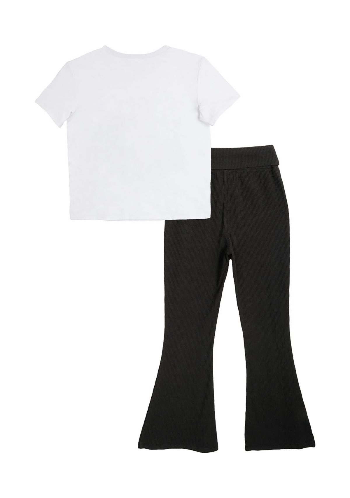 Girls 7-16 Adventure Graphic T-Shirt and Foldover Flare Pants Set
