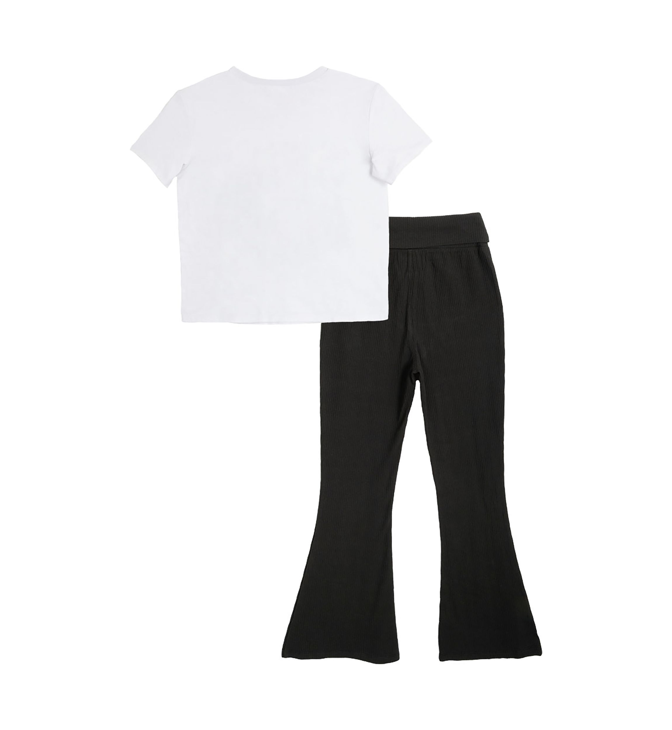 Girls 7-16 Adventure Graphic T-Shirt and Foldover Flare Pants Set