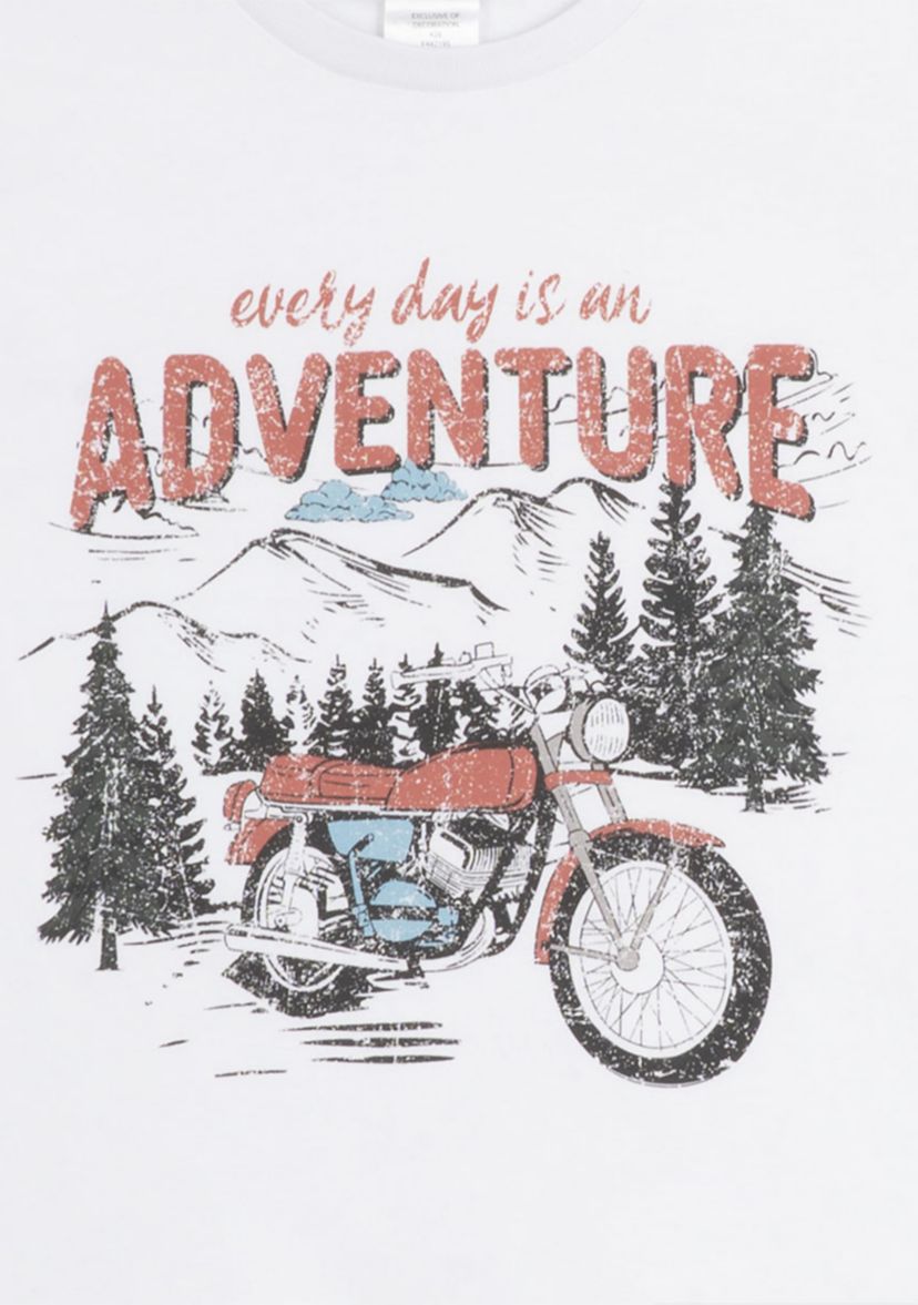 Girls 7-16 Adventure Graphic T-Shirt and Foldover Flare Pants Set