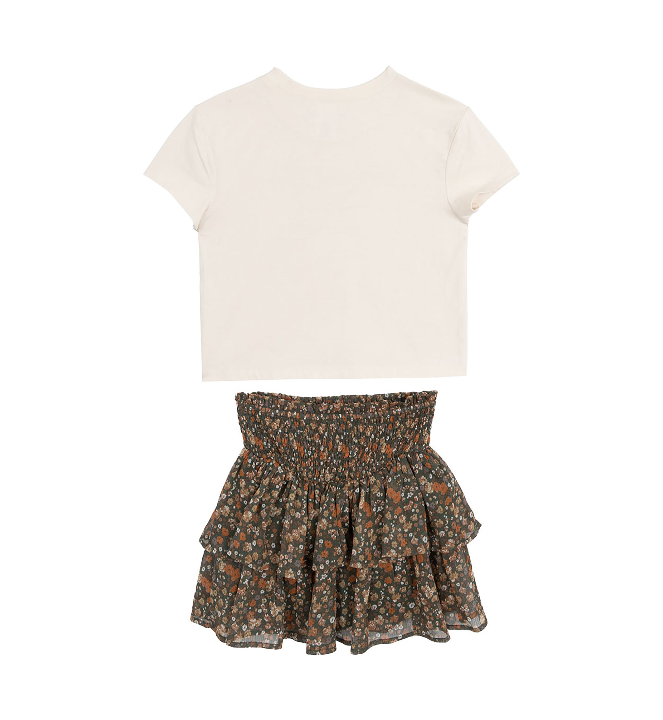 Girls 7-16 Wild and Free Graphic T-Shirt and Chiffon Skort Set