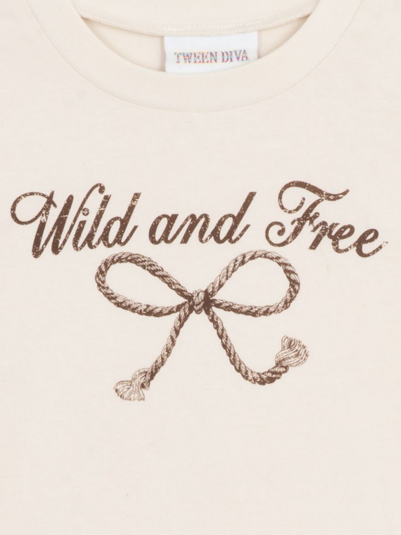 Girls 7-16 Wild and Free Graphic T-Shirt and Chiffon Skort Set