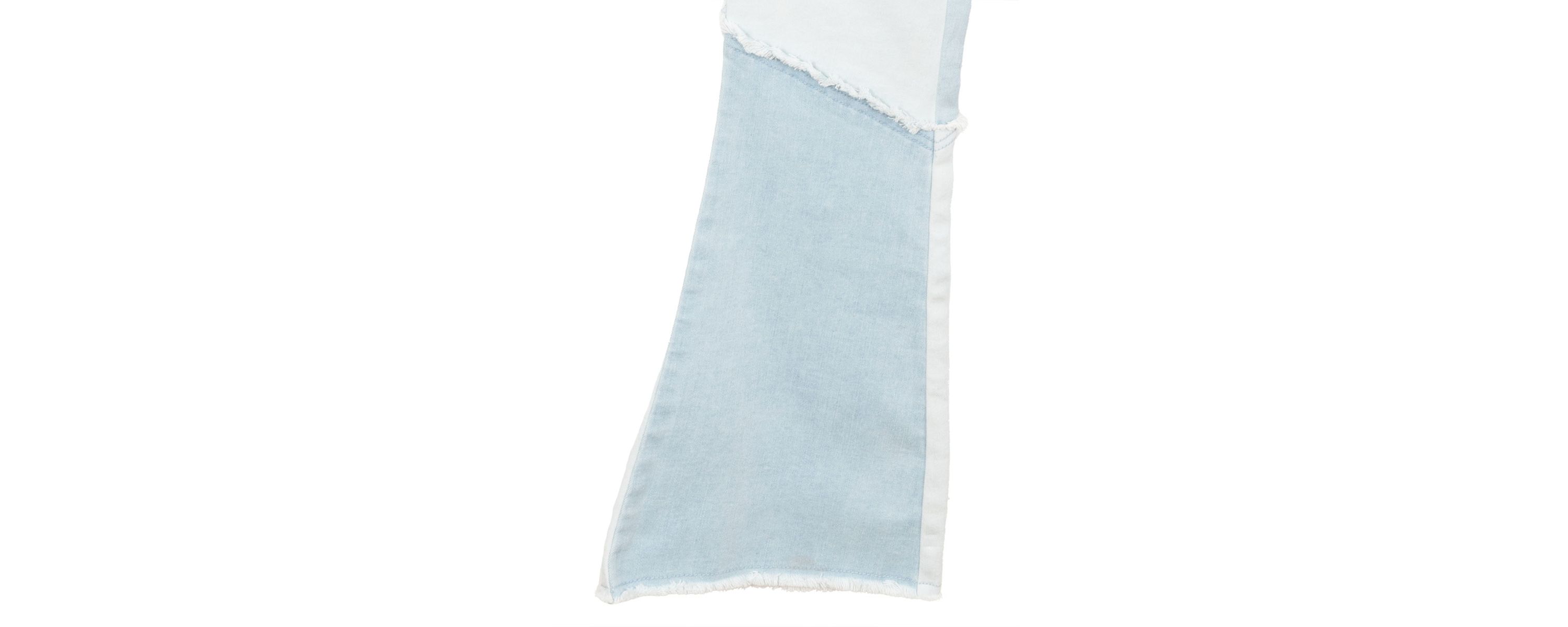 Girls 7-16 Ribbed V-Neck Top and Patchwork Flare Jeans with Accessory