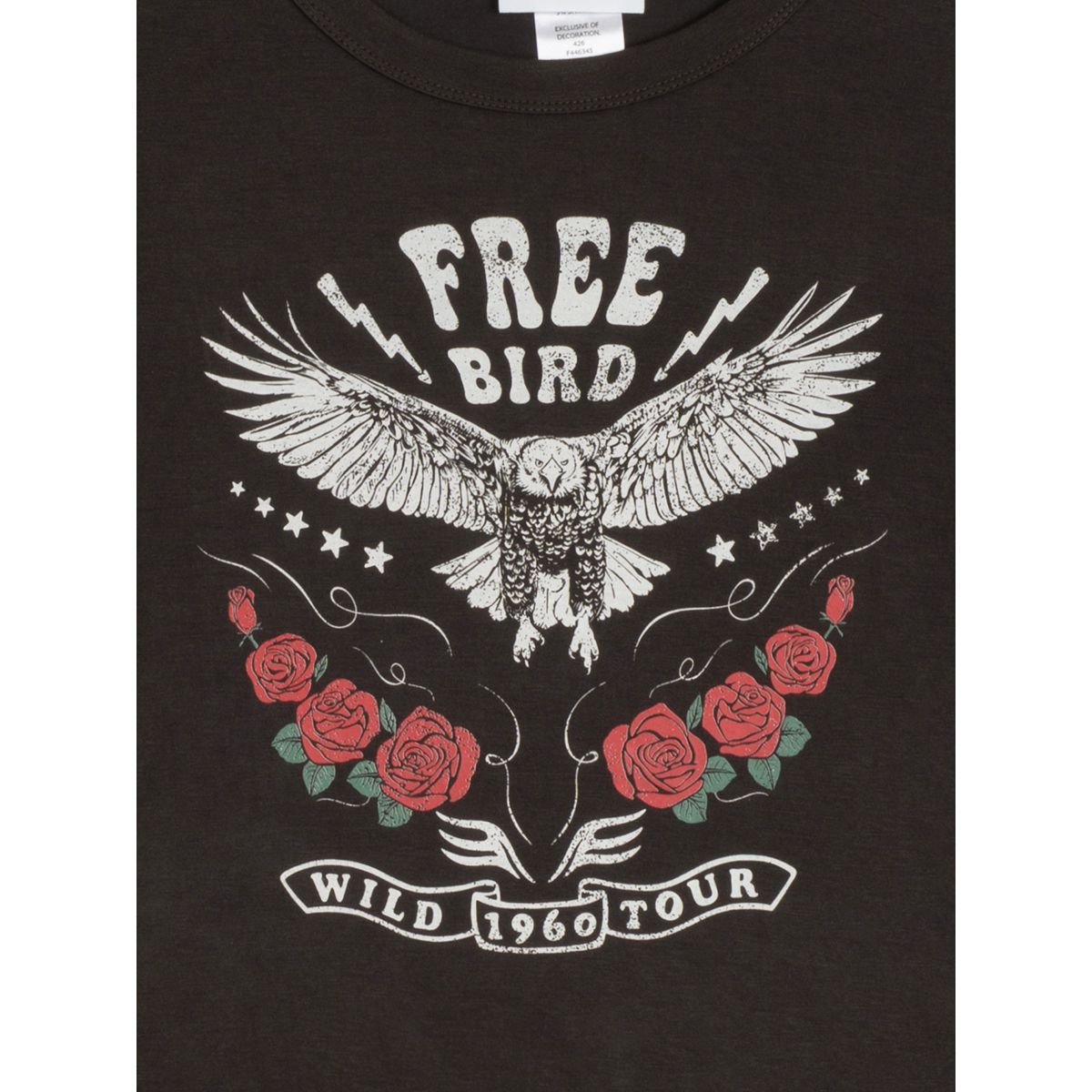 Girls 7-16 Free Bird Graphic T-Shirt and Plaid Skort Set