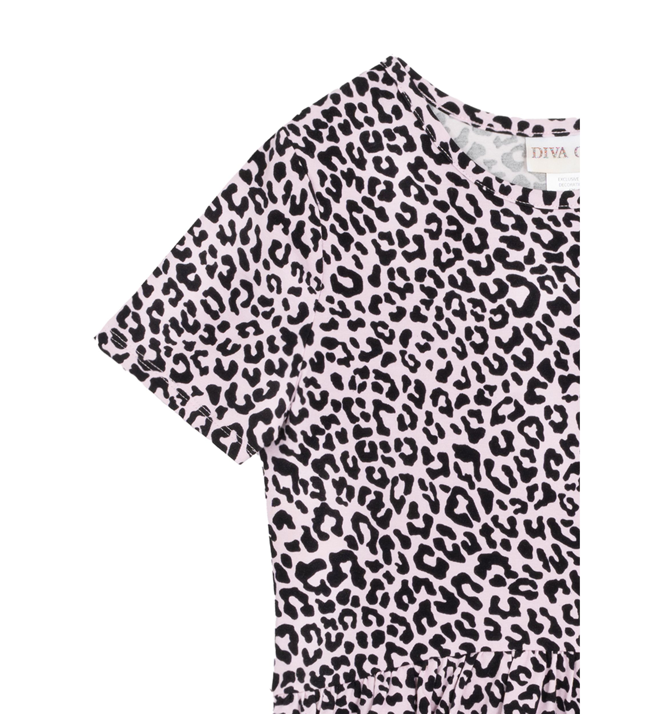 Girls 7-16 Leopard Knit Shirred Waist Dress