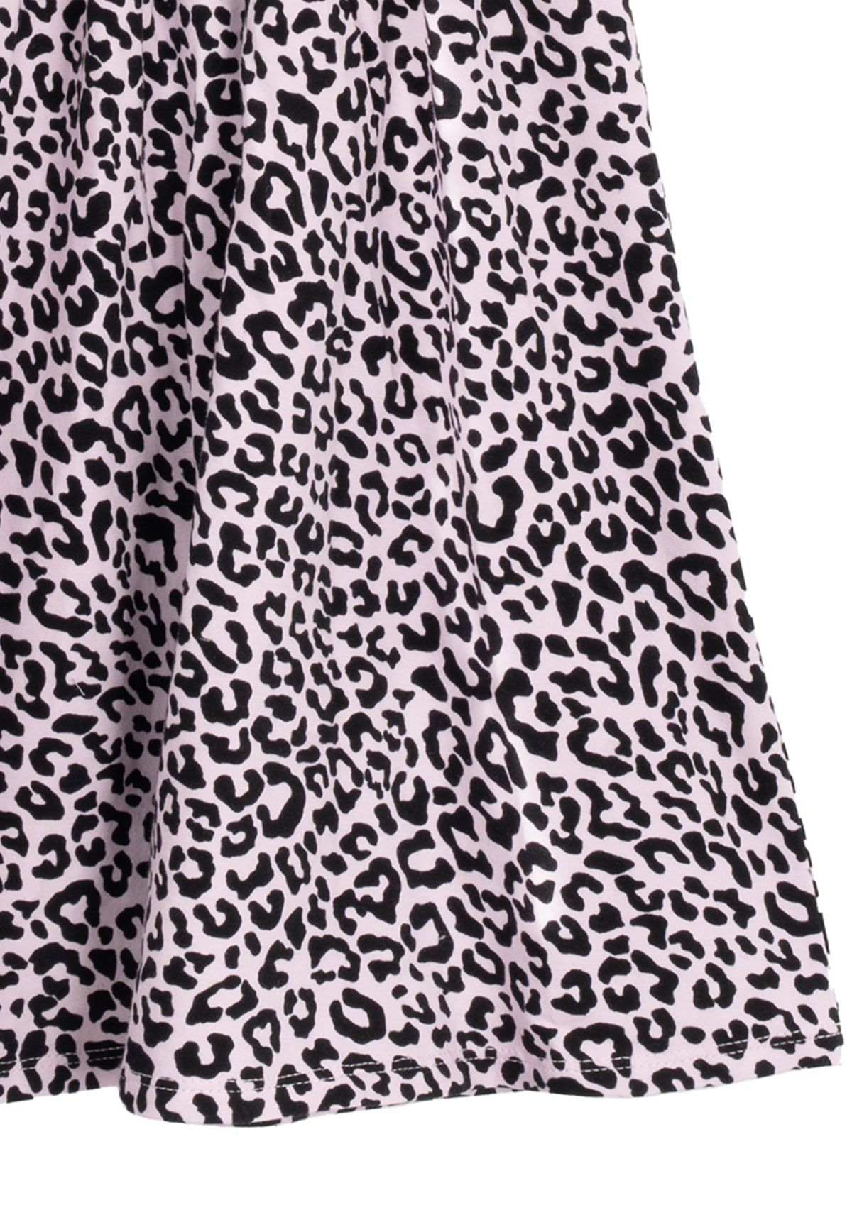 Girls 7-16 Leopard Knit Shirred Waist Dress