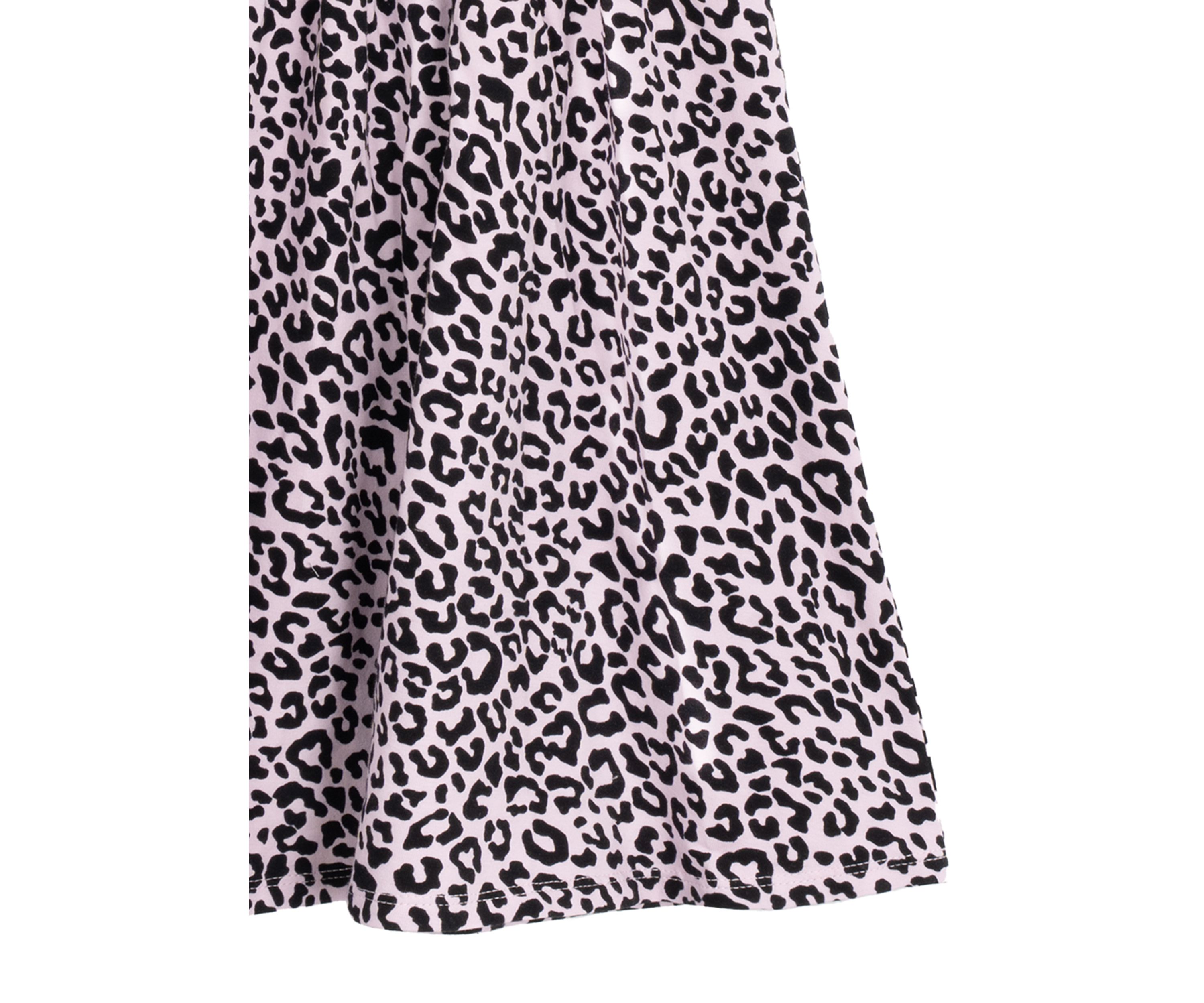 Girls 7-16 Leopard Knit Shirred Waist Dress