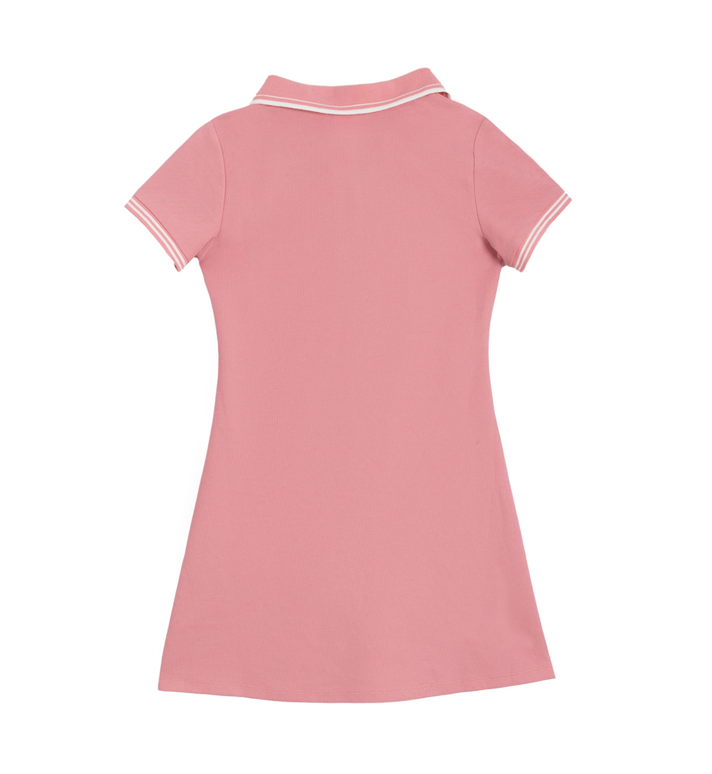 Girls 7-16 Short Sleeve Double Knit Polo Dress