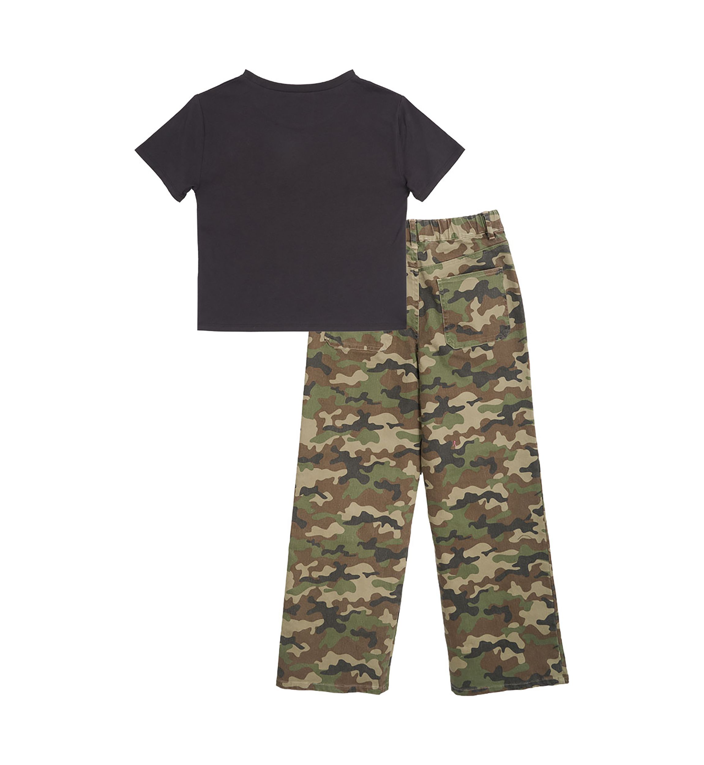 Girls 7-16 Rockstar Graphic T-Shirt and Camo Pants Set