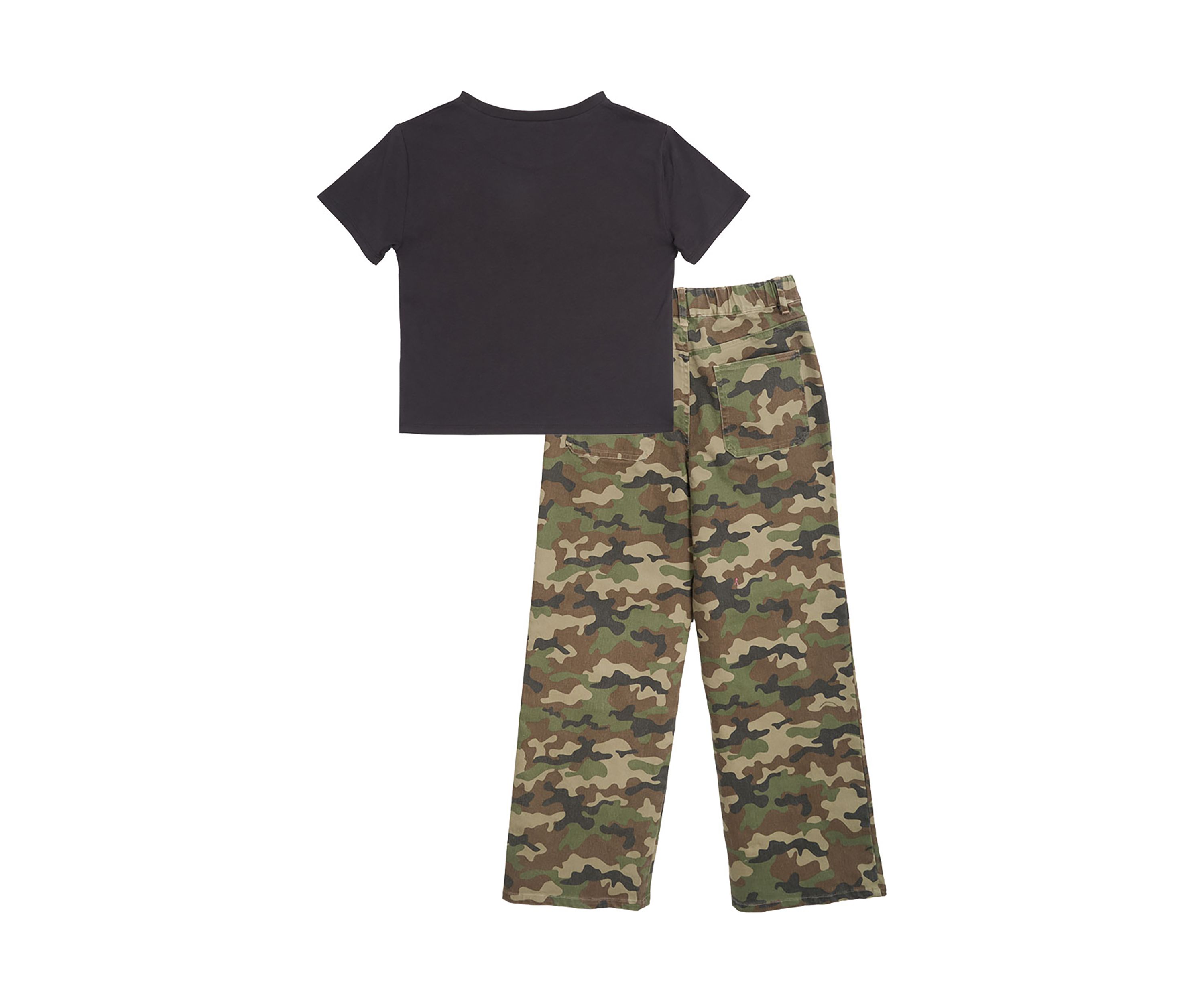 Girls 7-16 Rockstar Graphic T-Shirt and Camo Pants Set
