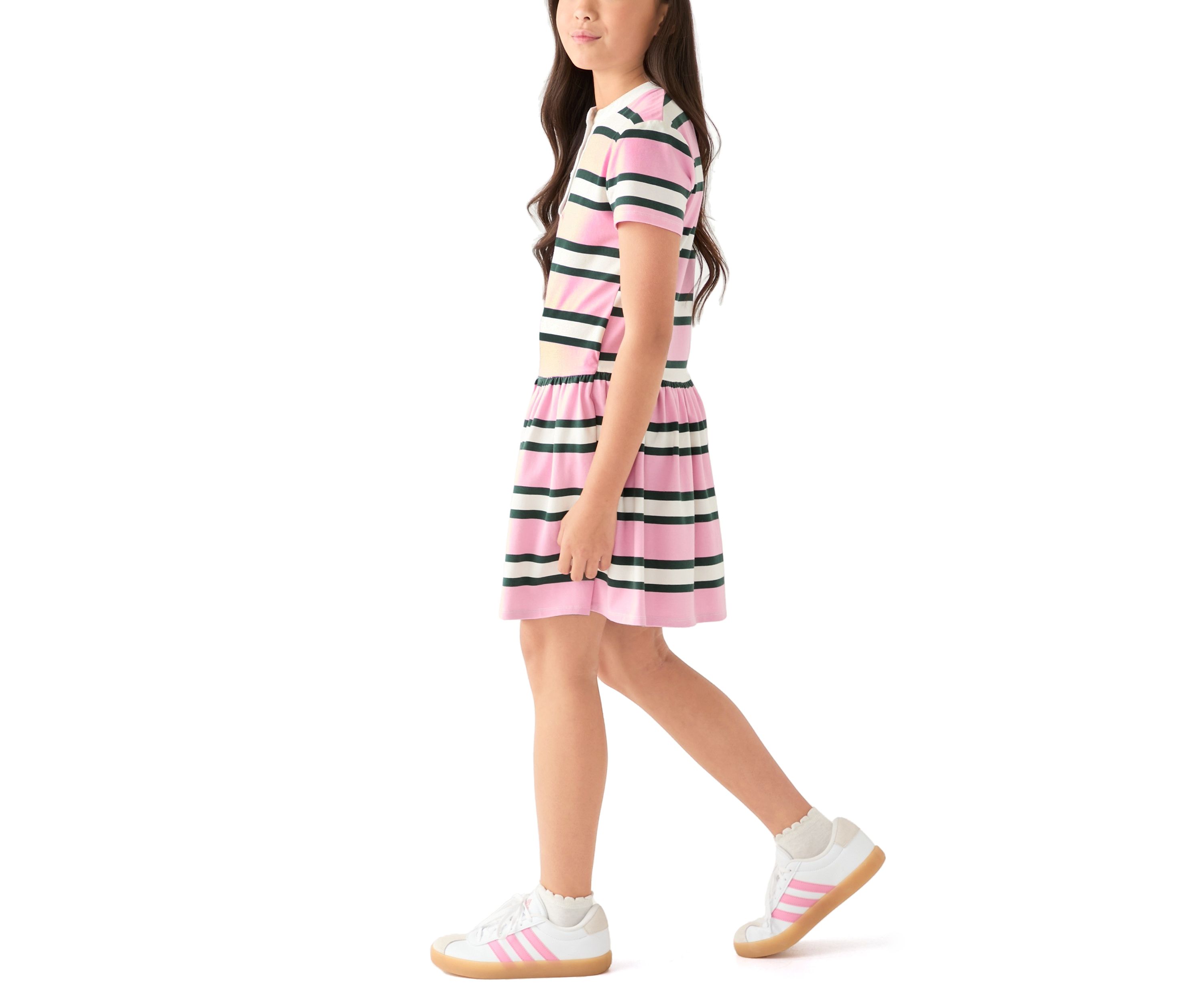 Girls 7-16 Striped Knit Dropwaist Dress