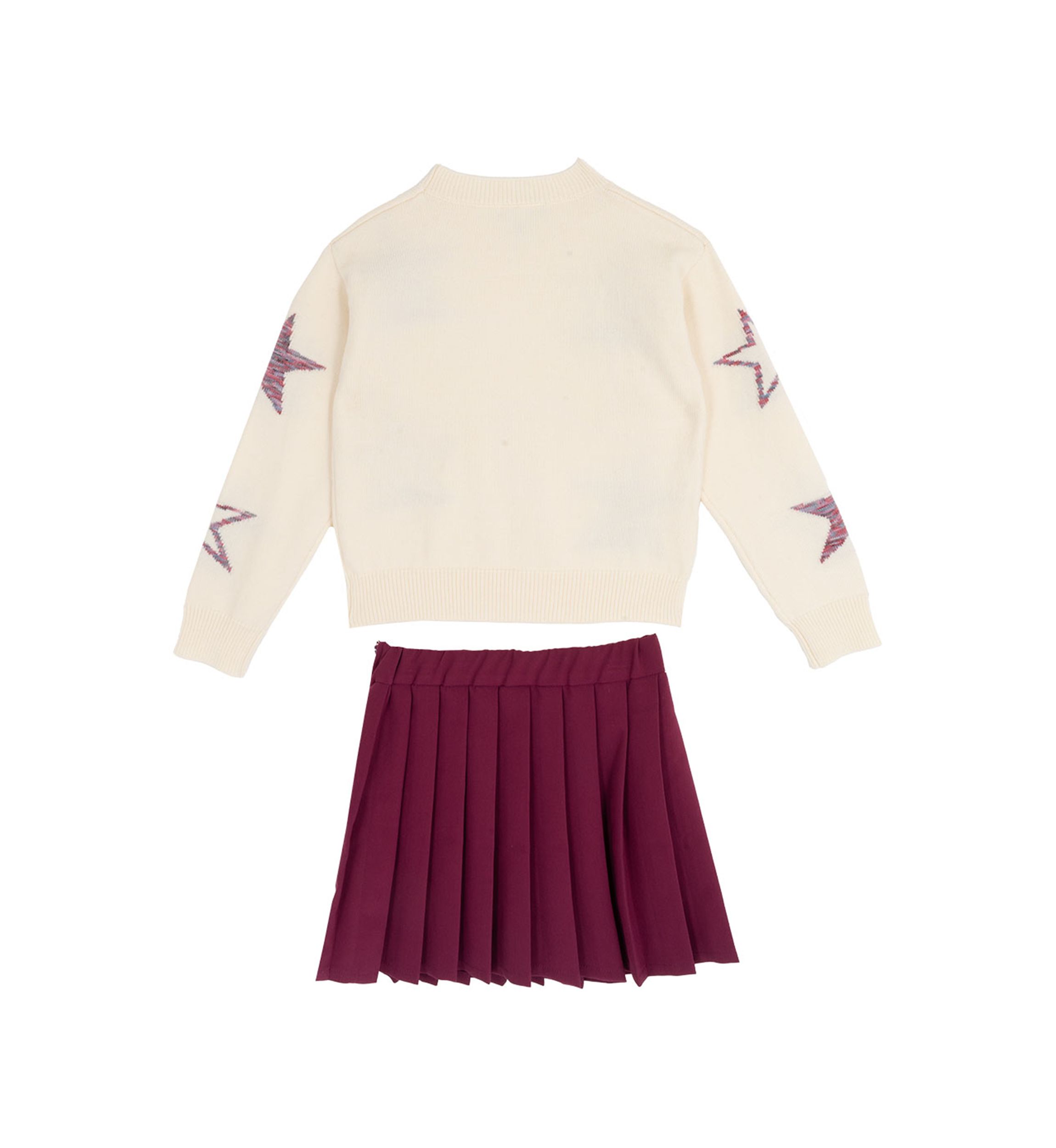 Girls 7-16 Star Sweater and Pleated Skort Set
