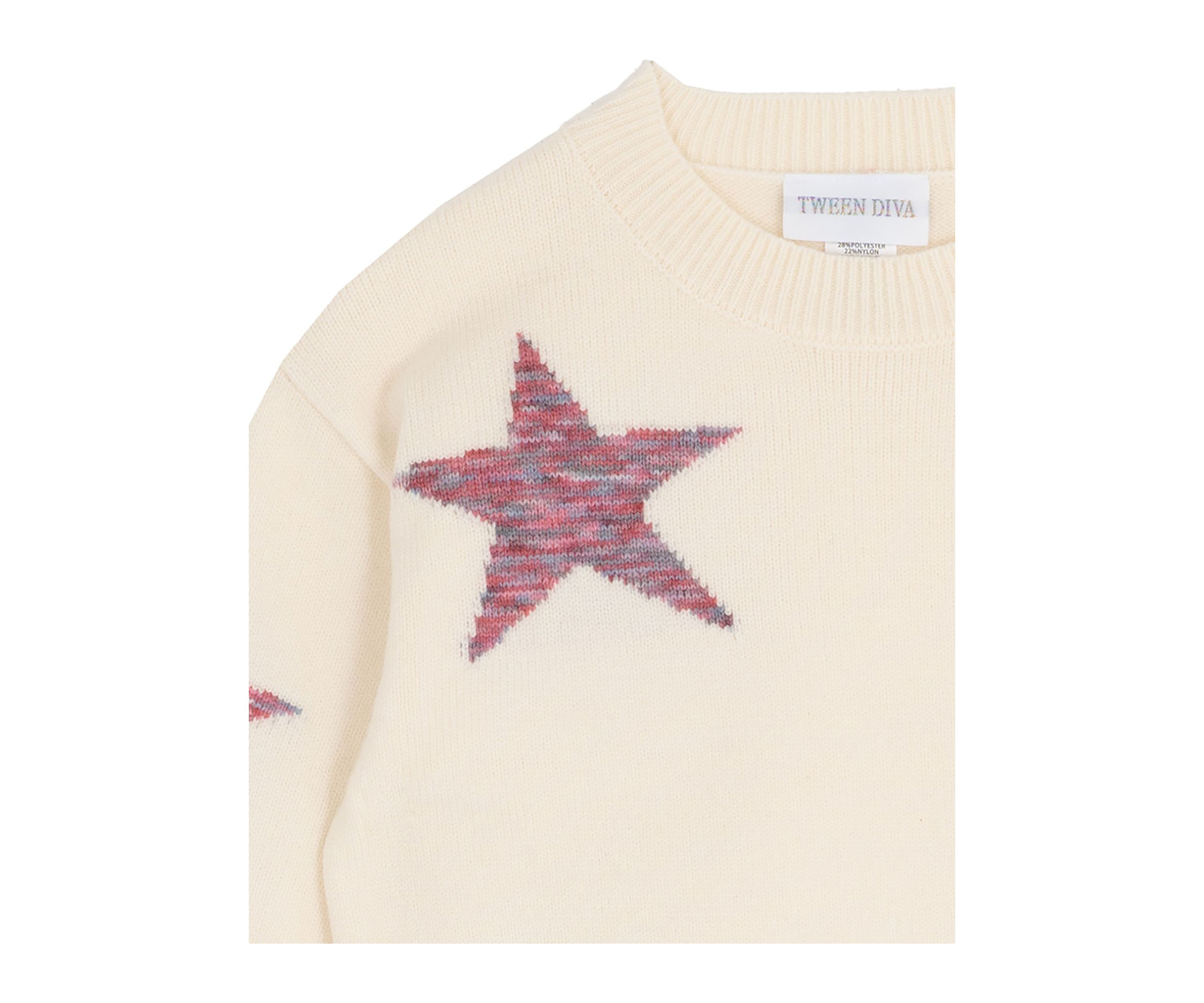 Girls 7-16 Star Sweater and Pleated Skort Set