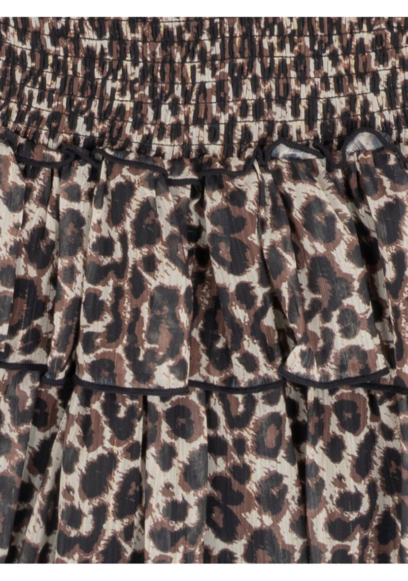 Girls 7-16 Bow Sweater and Animal Printed Skort Set 