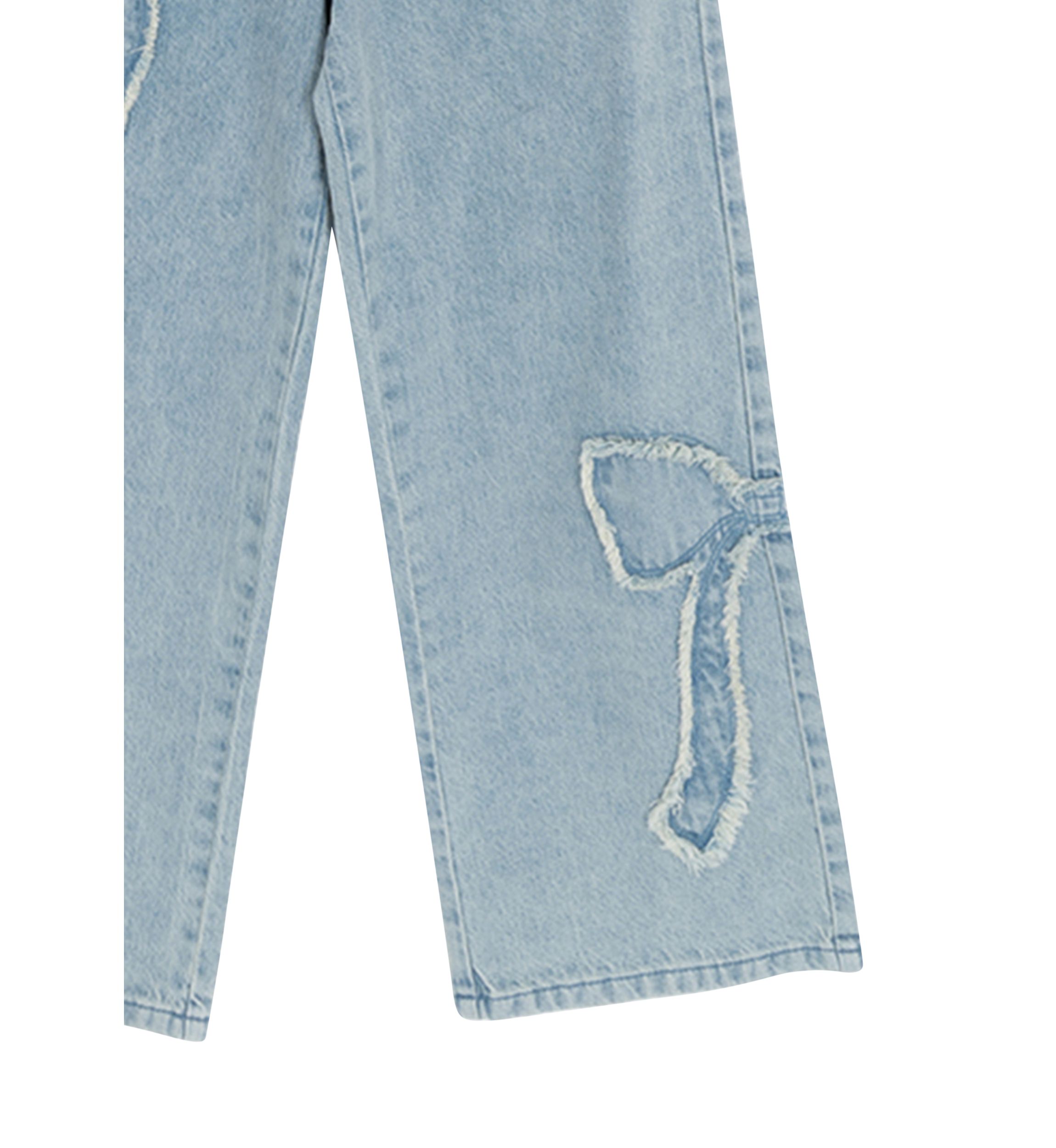 Girls 7-6 Striped Sweater & Bow Jeans Set