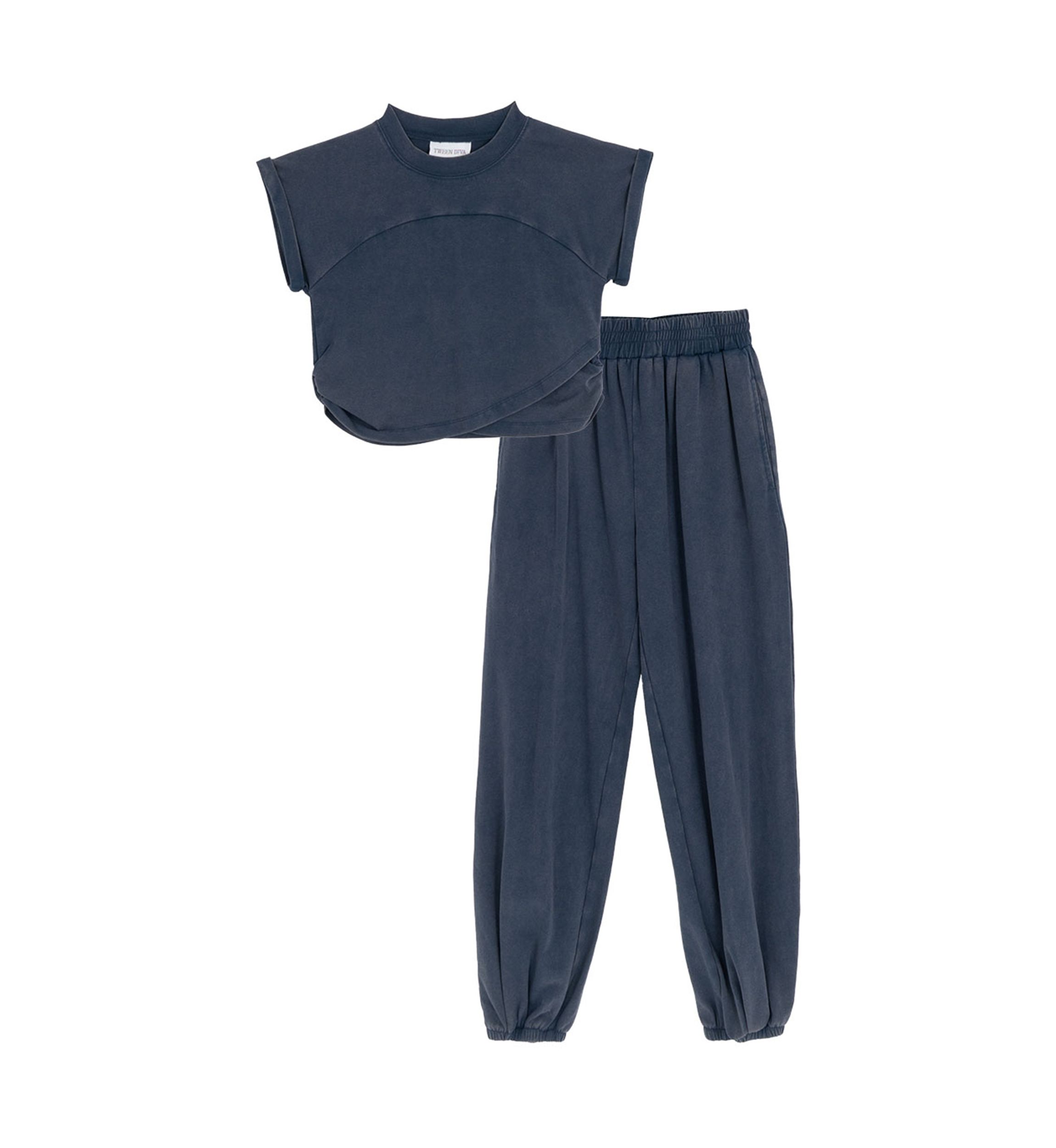 Girls 7-16 Washed Jersey Set 