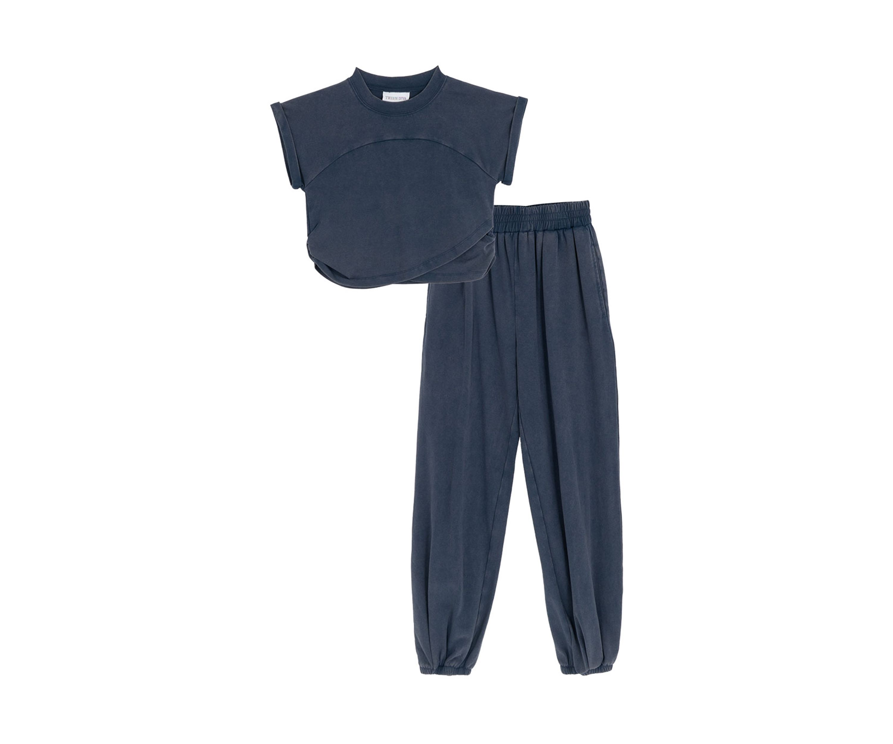 Girls 7-16 Washed Jersey Set 