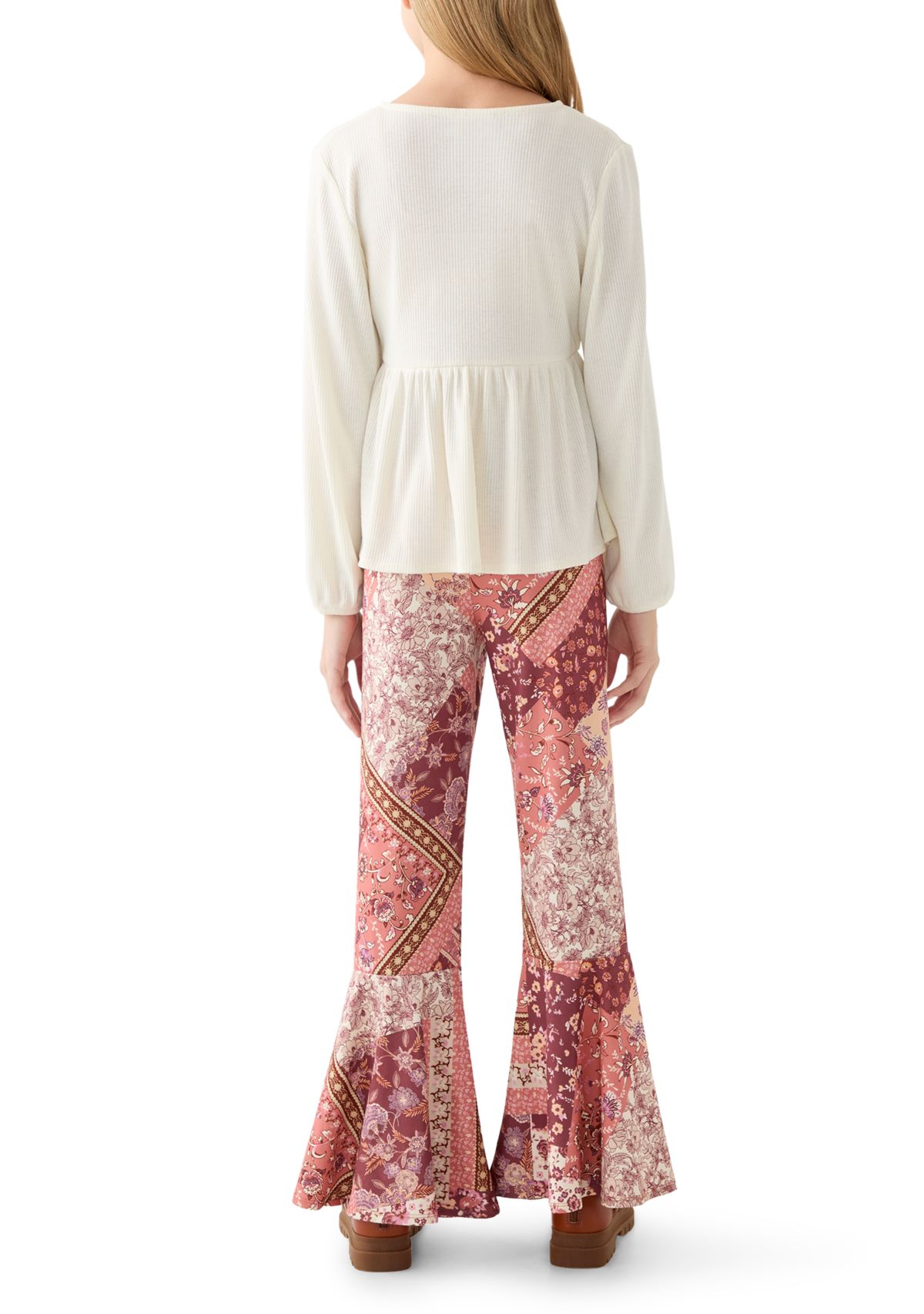 Girls 7-16 Ivy Babydoll Patch Flare Set