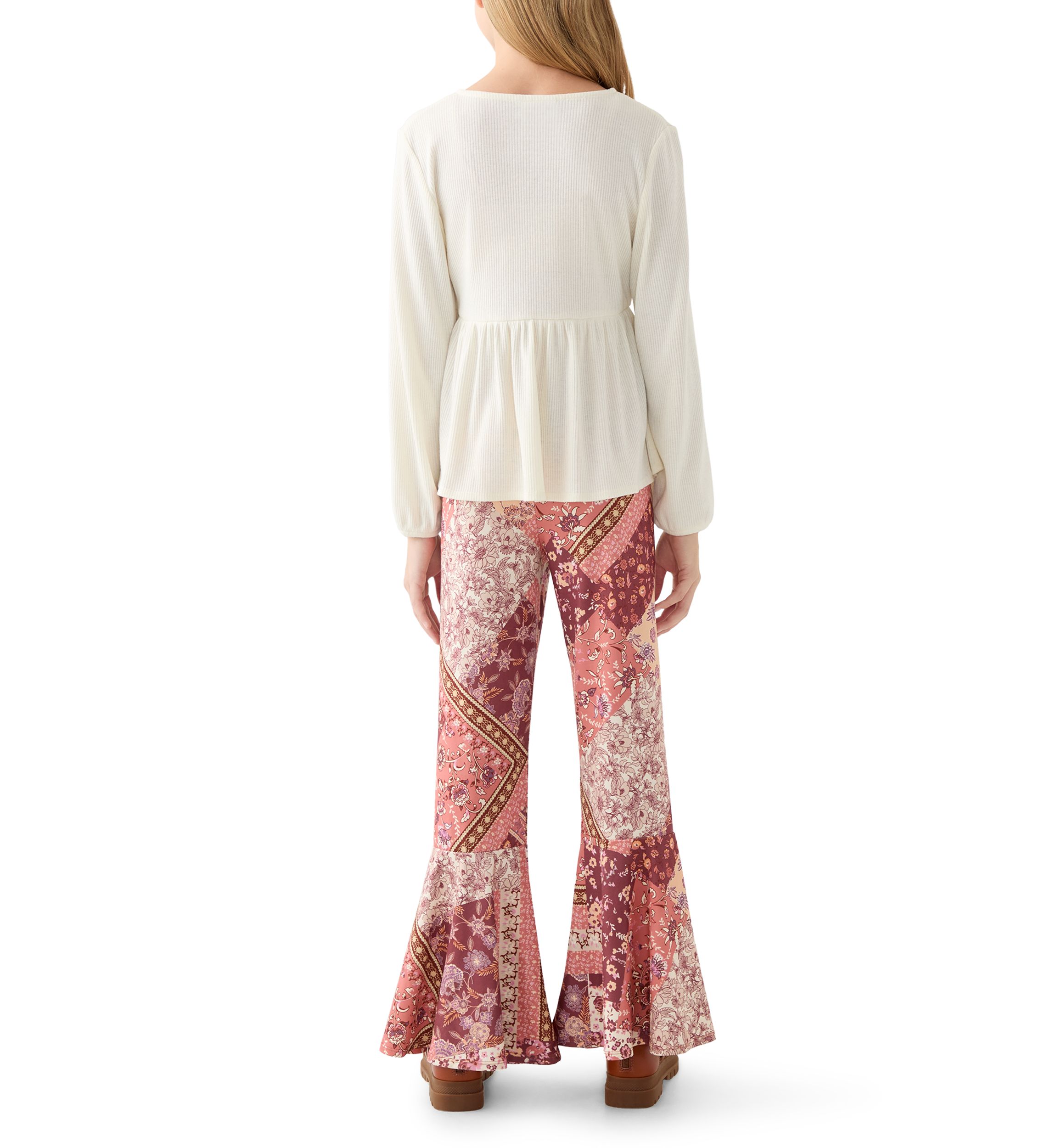 Girls 7-16 Ivy Babydoll Patch Flare Set