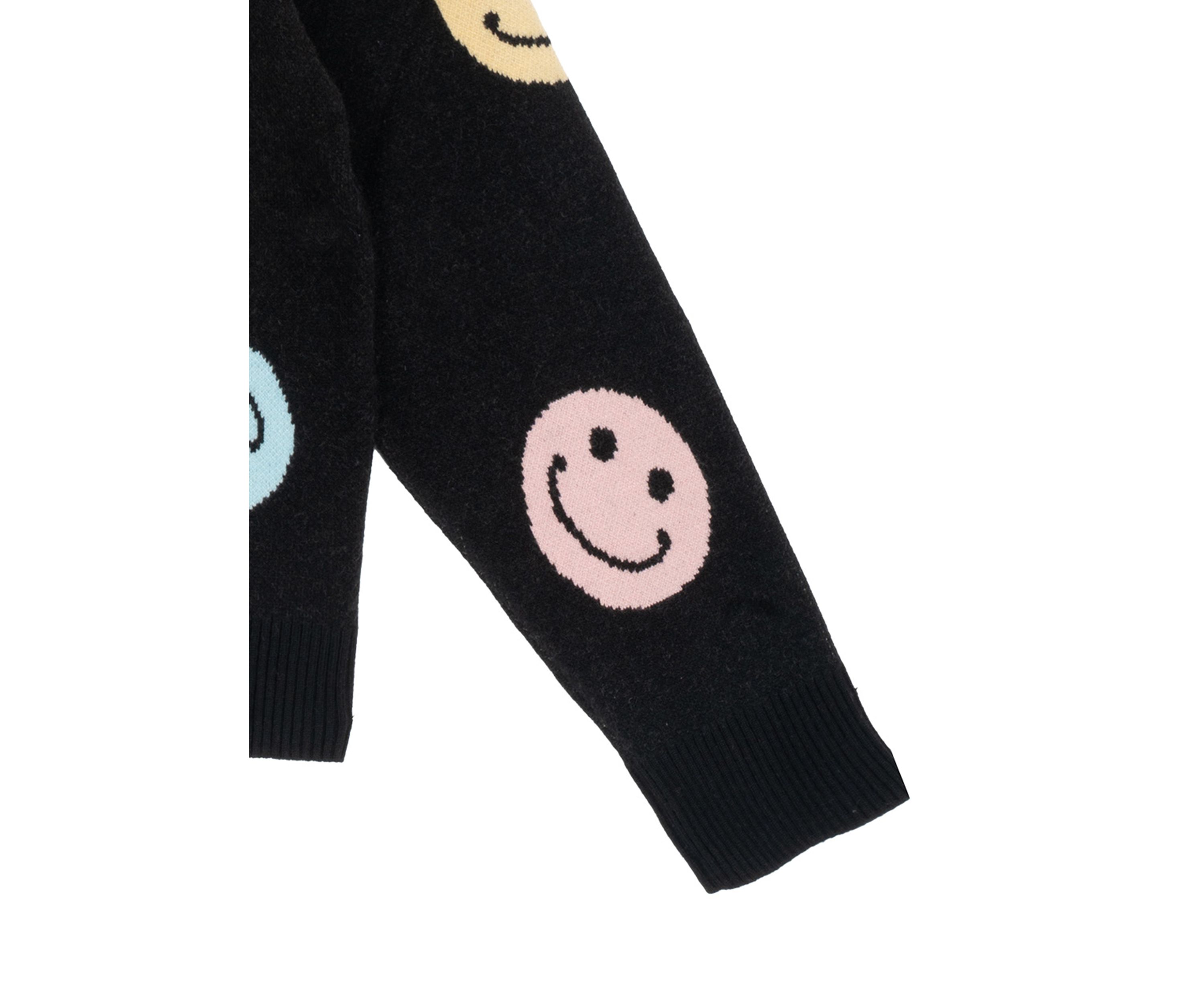 Girls 7-16 Smiley Print Cardigan 